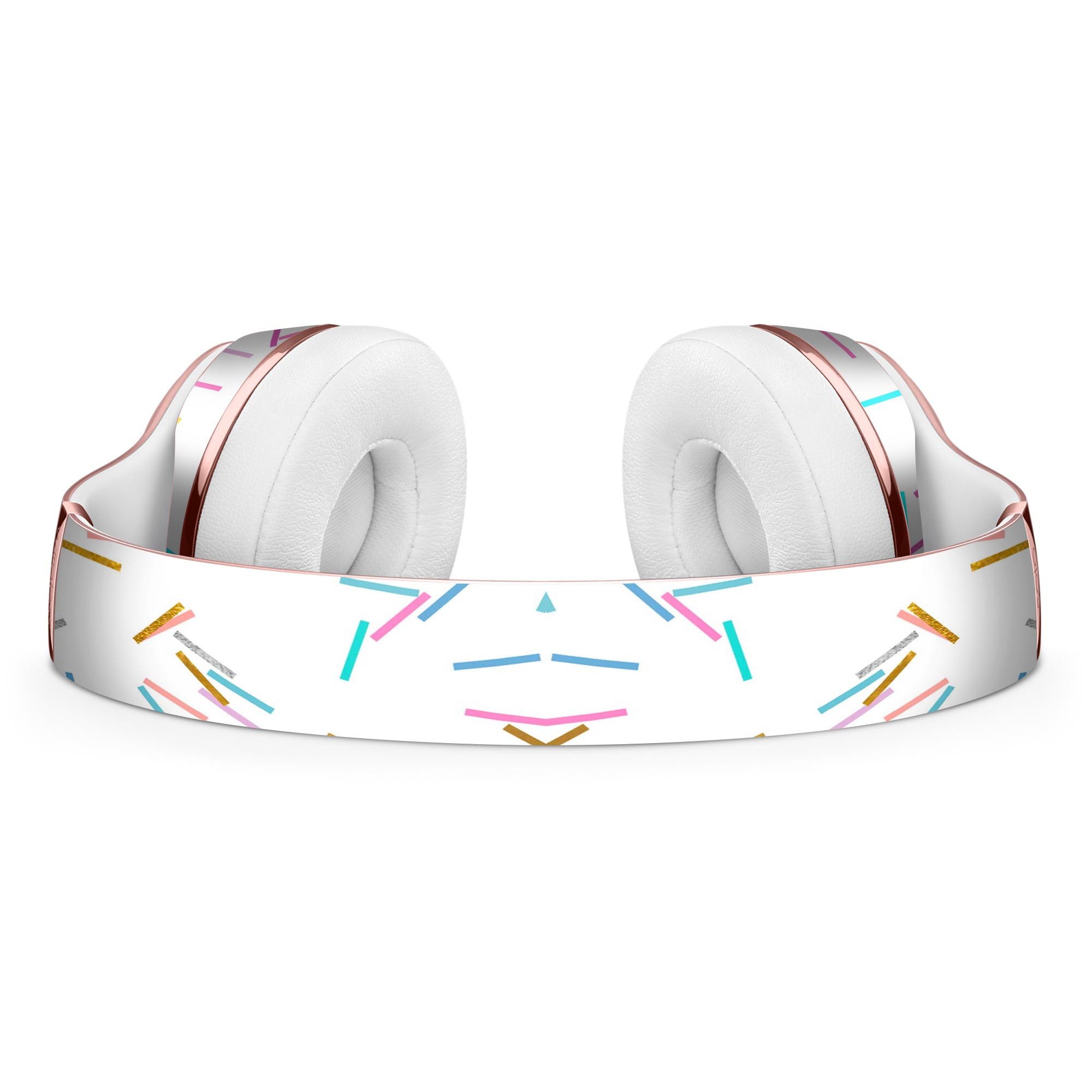 Scattered Multicolor Candy Sticks Skin Kit for Beats by Dre Solo 3 Wireless Headphones, showcasing vibrant colors and a sleek design.