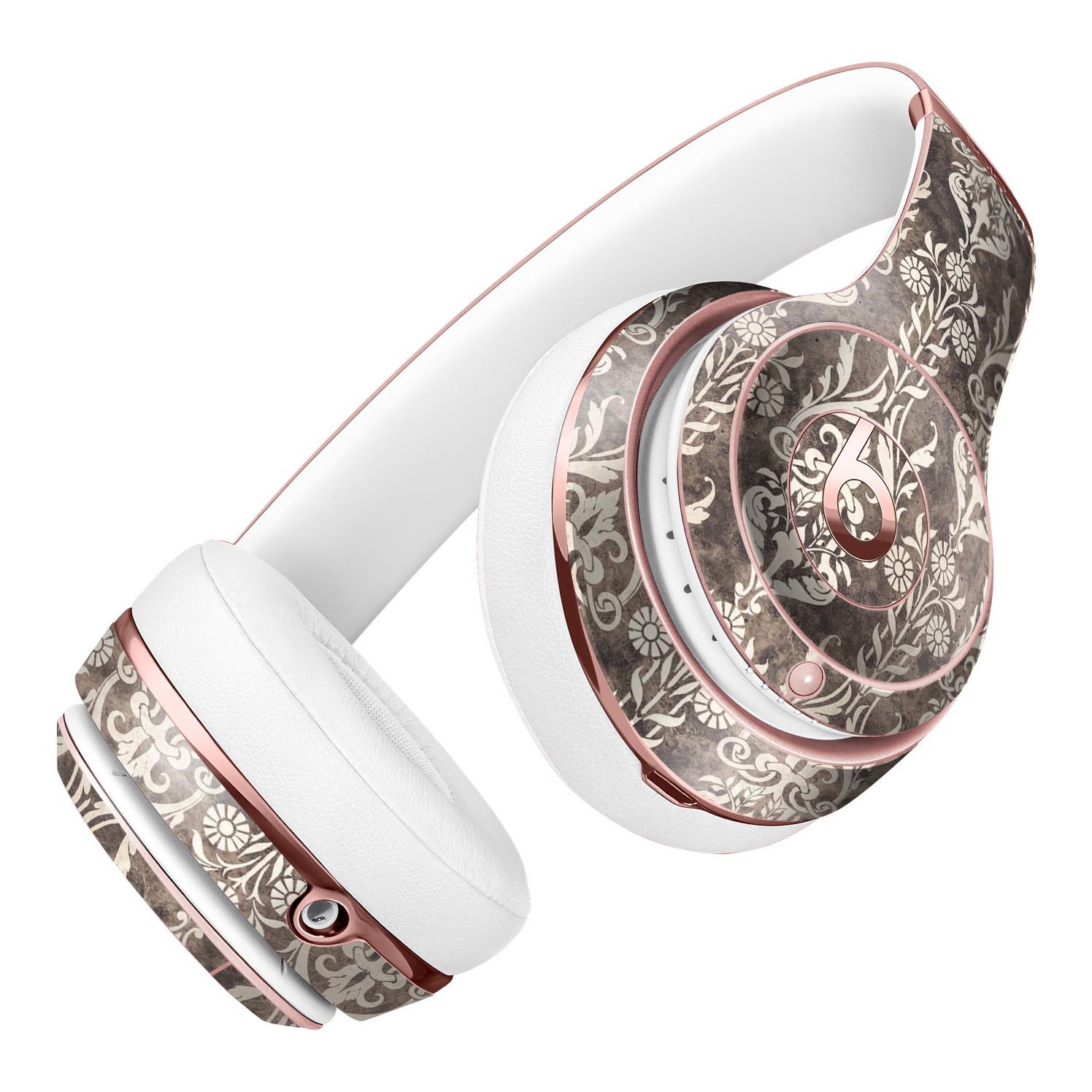 Scratched and grungy royal pattern skin kit for Beats by Dre Solo 3 Wireless Headphones, showcasing vibrant design and texture.