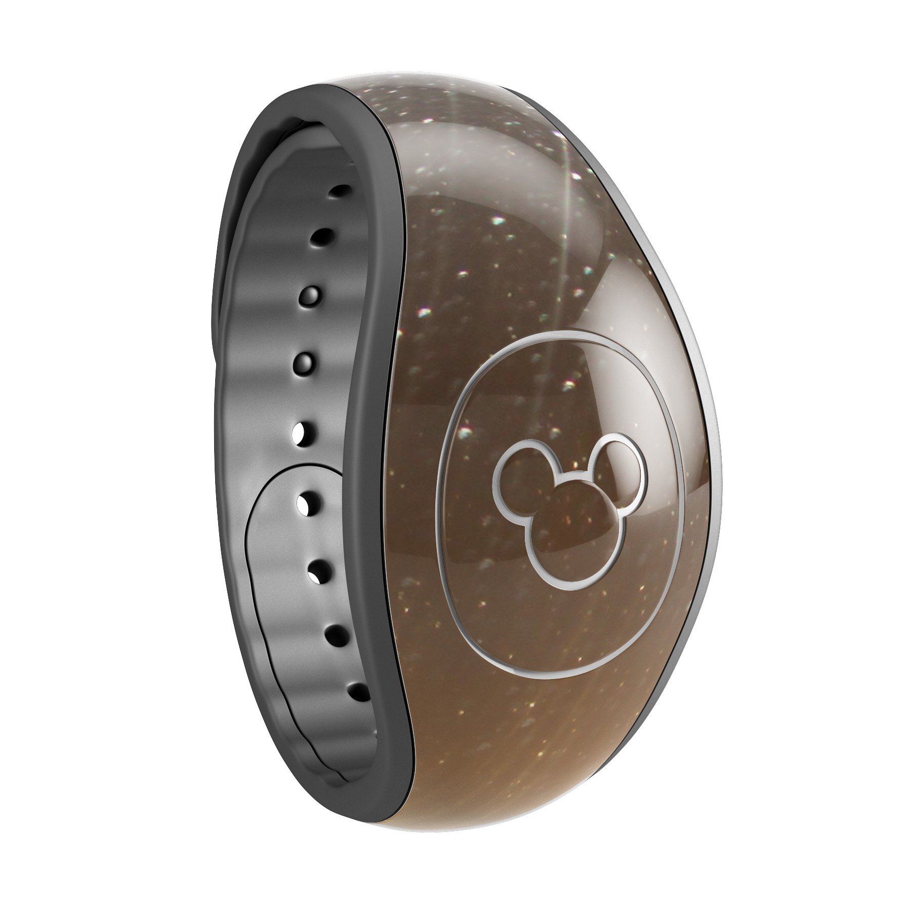 Scratched Gold and Silver Decal Skin Wrap Kit for Disney Magic Band, showcasing trendy design and high-quality finish.