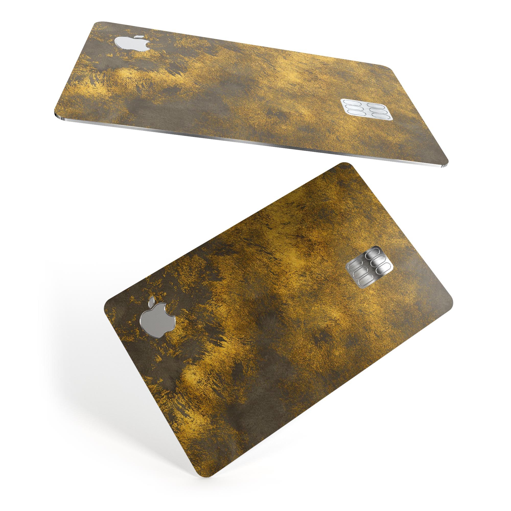 Scratched Gold Standard V1 decal skin-kit for Apple Card, showcasing premium vinyl material and stylish finishes.