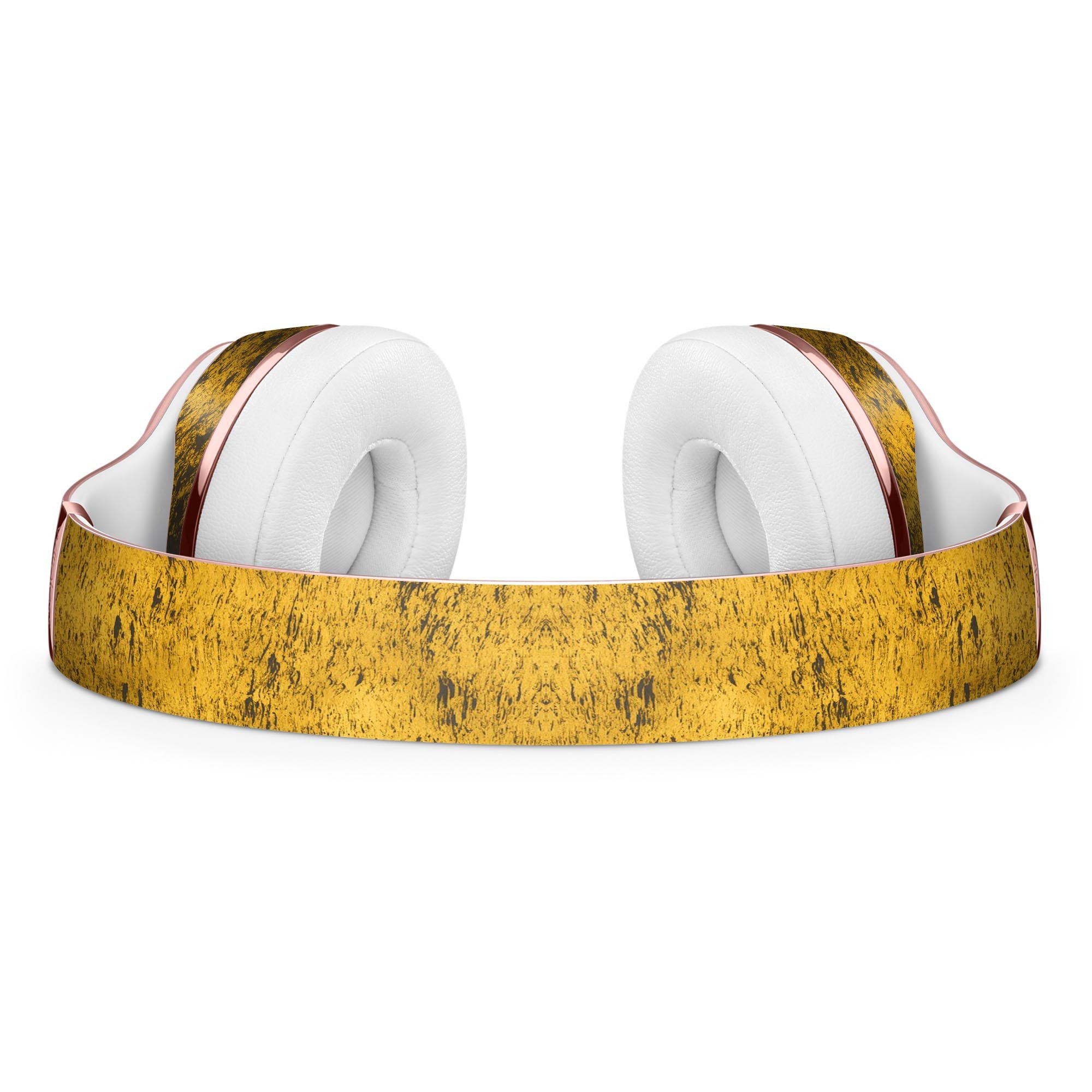 Scratched Gold Standard V2 Full-Body Skin Kit for Beats by Dre Solo 3 Wireless Headphones, showcasing a stylish gold design.
