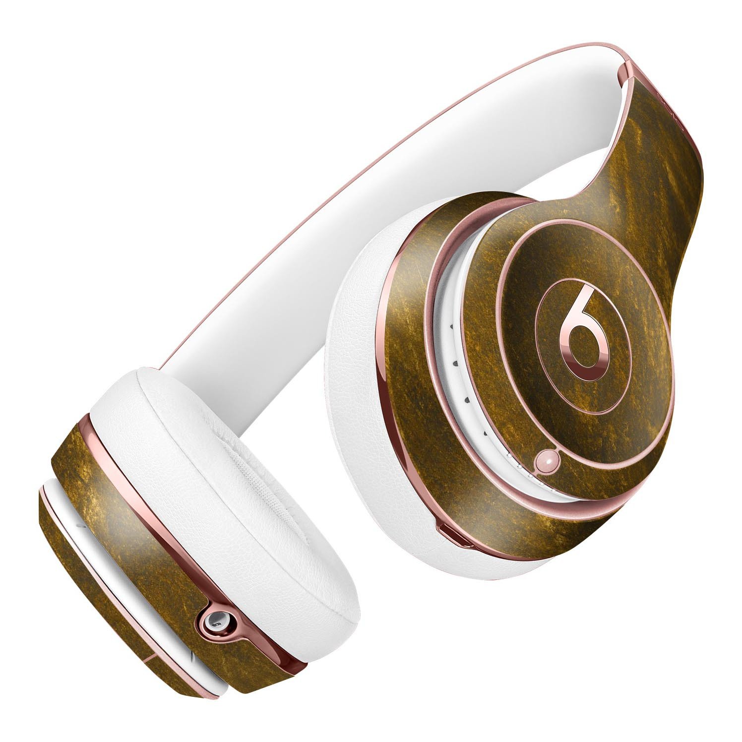 Scratched Golden Pattern Full-Body Skin Kit for Beats by Dre Solo 3 Wireless Headphones, showcasing a stylish design and premium vinyl material.