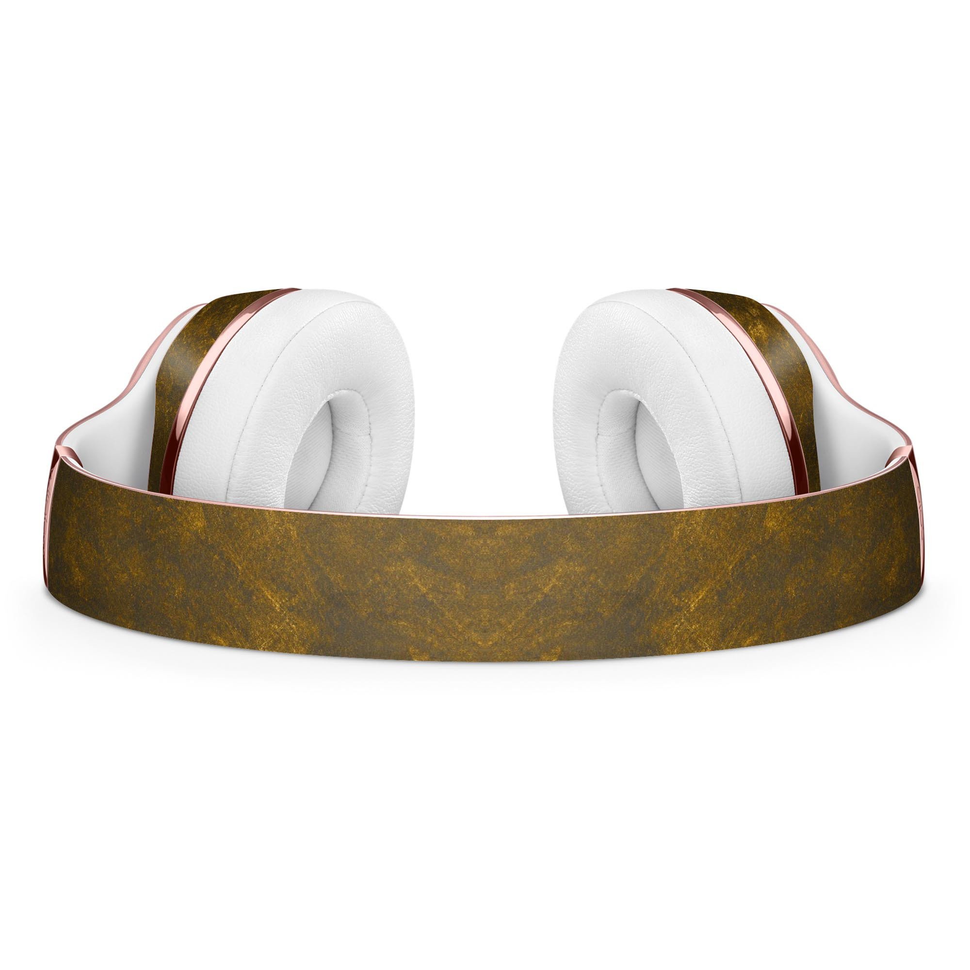 Scratched Golden Pattern Full-Body Skin Kit for Beats by Dre Solo 3 Wireless Headphones, showcasing a stylish design and premium vinyl material.