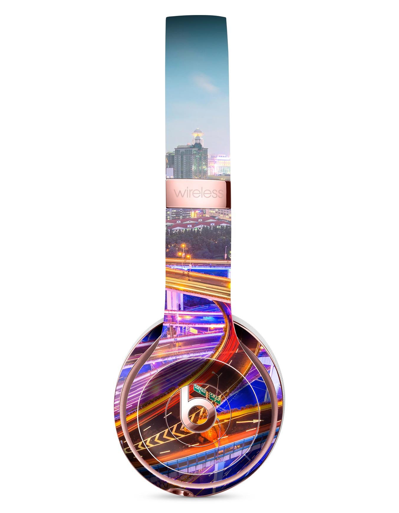 Shanghia City Life Full-Body Skin Kit for Beats by Dre Solo 3, showcasing vibrant design and precise fit.