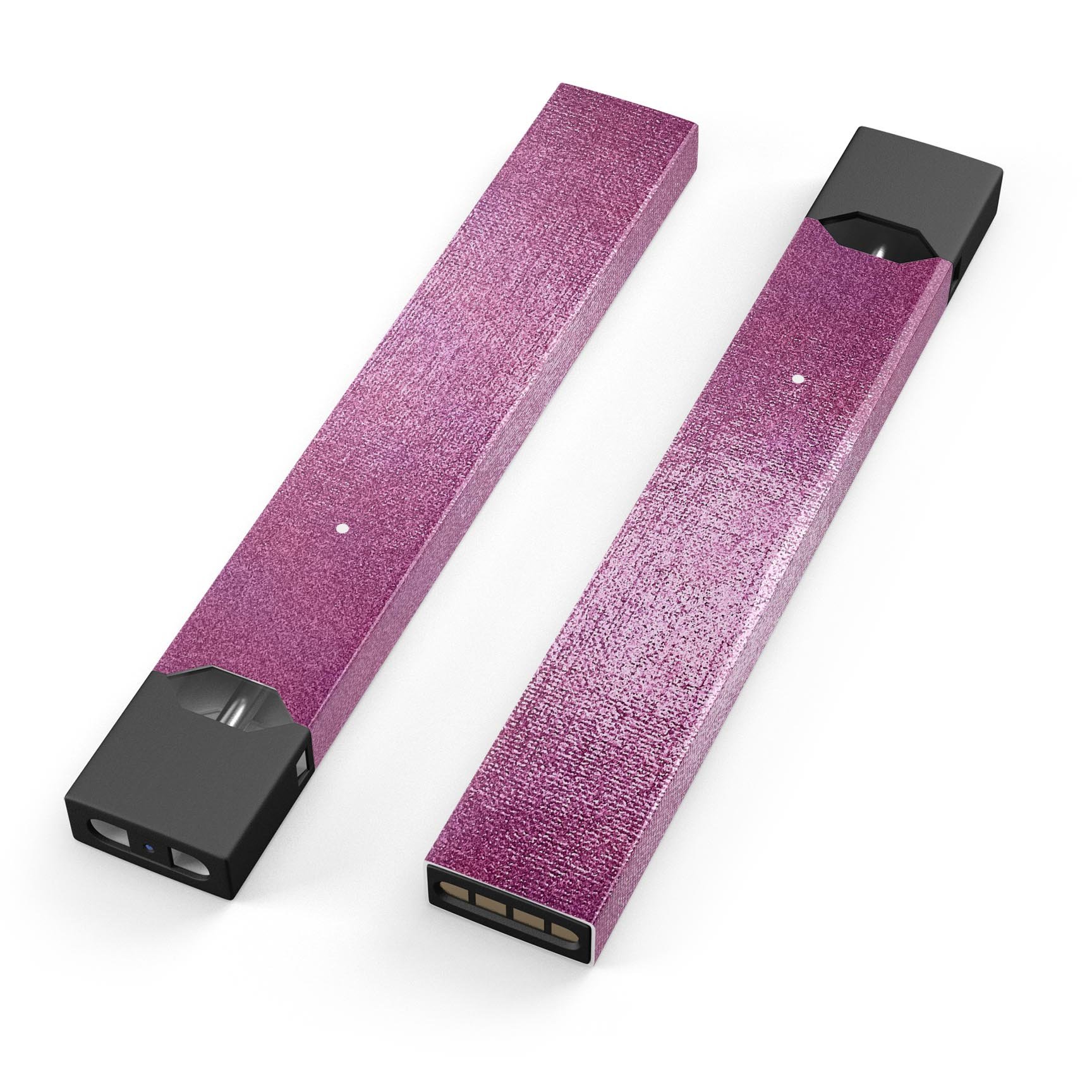 Shiny Pink Fabric Texture skin-wrap sticker designed for JUUL vaping device, showcasing vibrant color and premium quality.