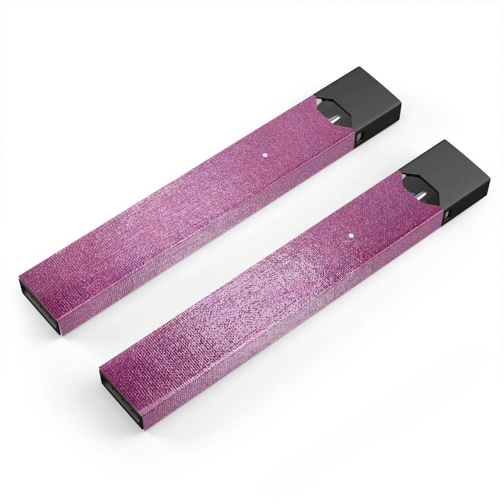 Shiny Pink Fabric Texture skin-wrap sticker designed for JUUL vaping device, showcasing vibrant color and premium quality.