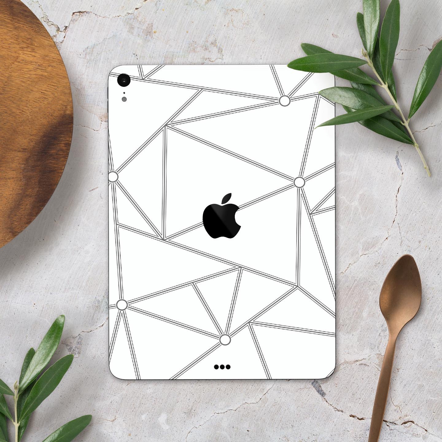 Full body skin decal for Apple iPad Pro 12.9", showcasing premium 3M materials and dual-layer construction.