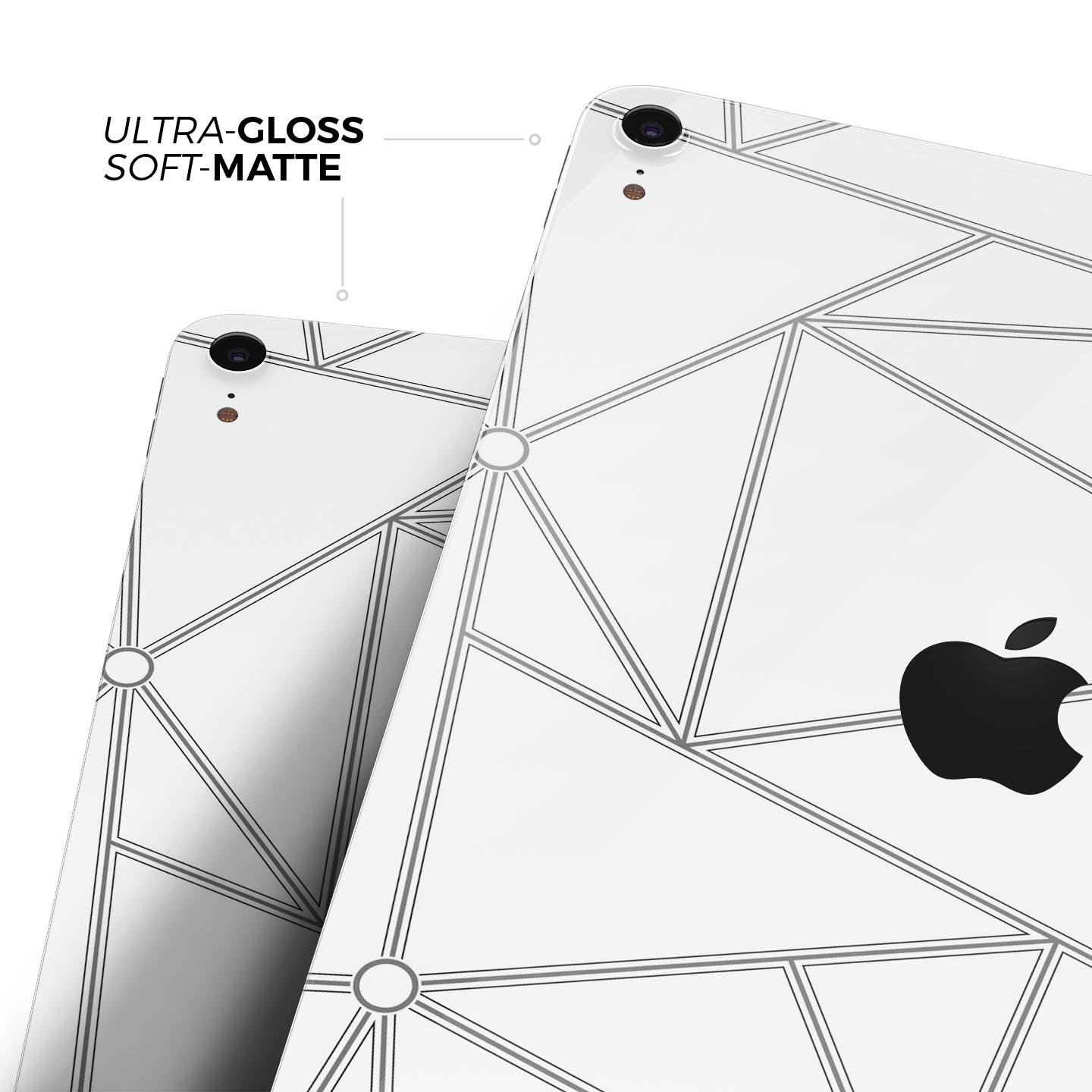 Full body skin decal for Apple iPad Pro 12.9", showcasing premium 3M materials and dual-layer construction.