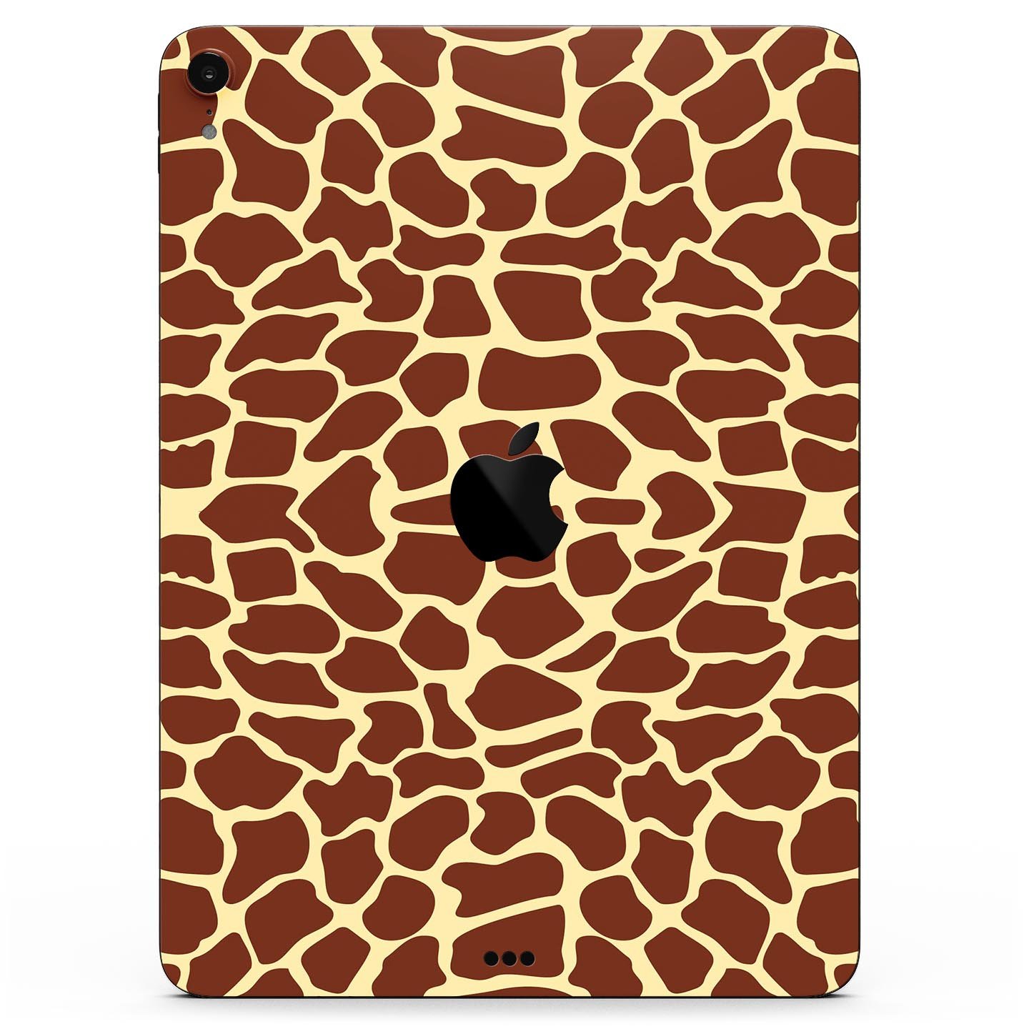 Full body skin decal featuring a simple vector giraffe print designed for Apple iPad, showcasing vibrant colors and a sleek finish.