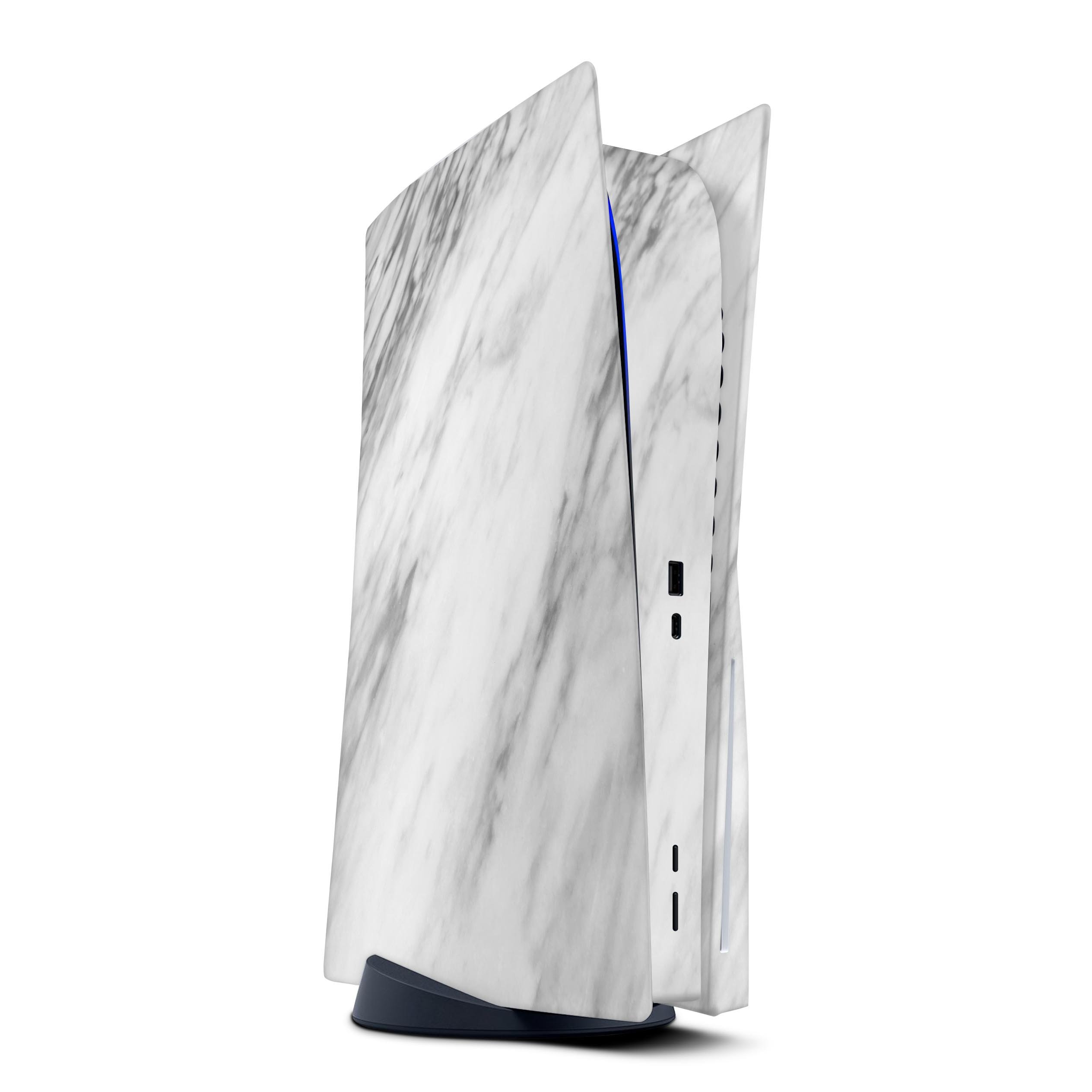 Slate Marble Surface V10 skin decal wrap kit for Sony Playstation 5, showcasing a stylish marble design that fits snugly on the console.