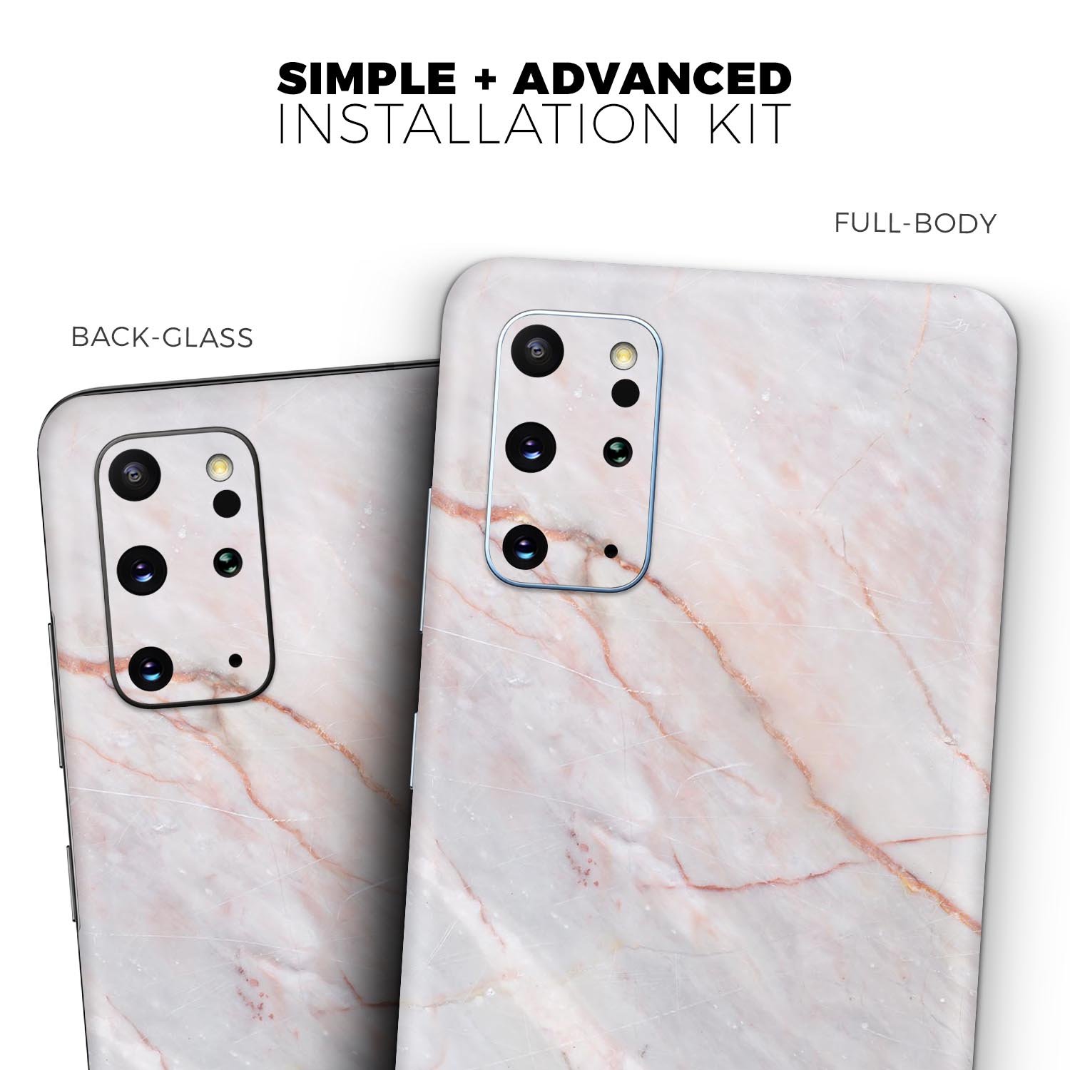 Slate Marble Surface V14 Skin-Kit for Samsung Galaxy S-Series, showcasing a stylish marble design on a sleek device.