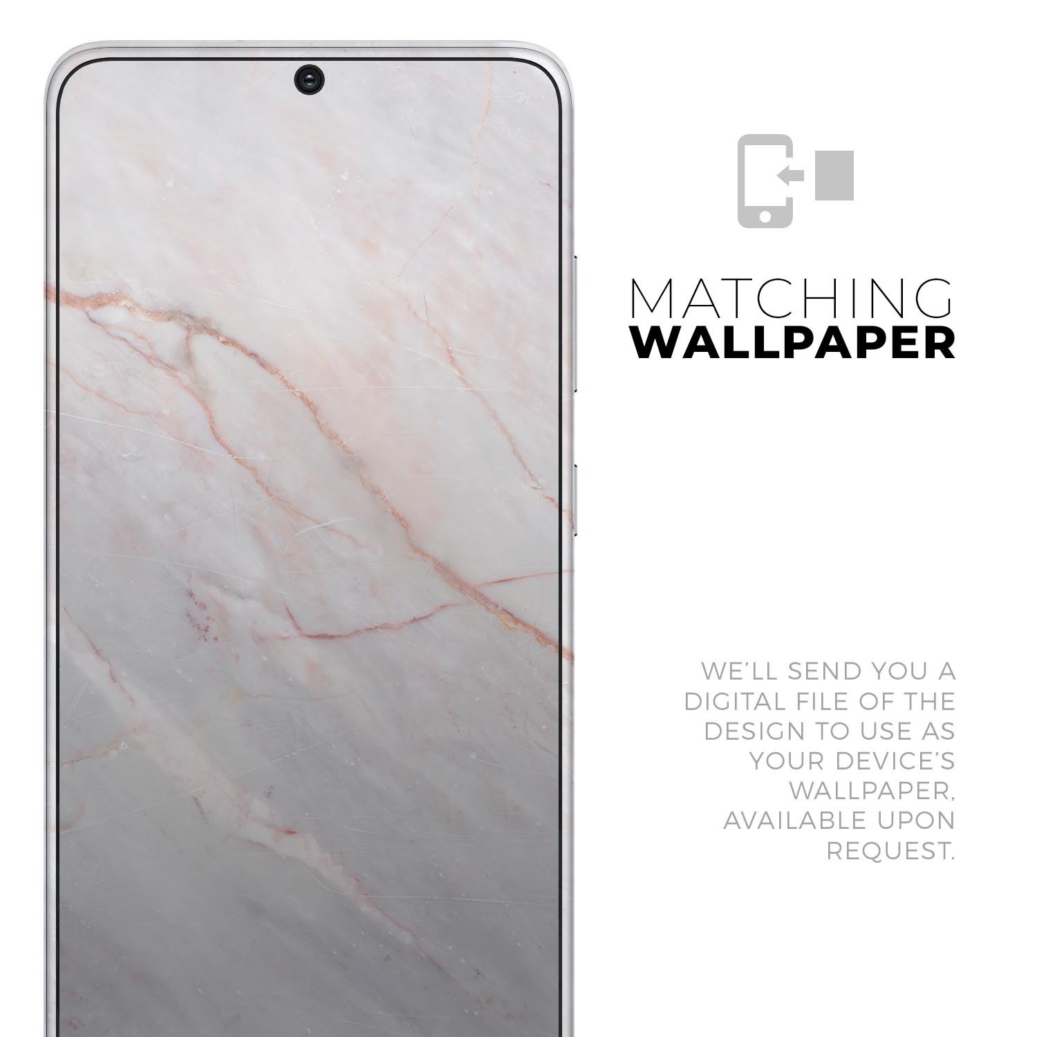 Slate Marble Surface V14 Skin-Kit for Samsung Galaxy S-Series, showcasing a stylish marble design on a sleek device.