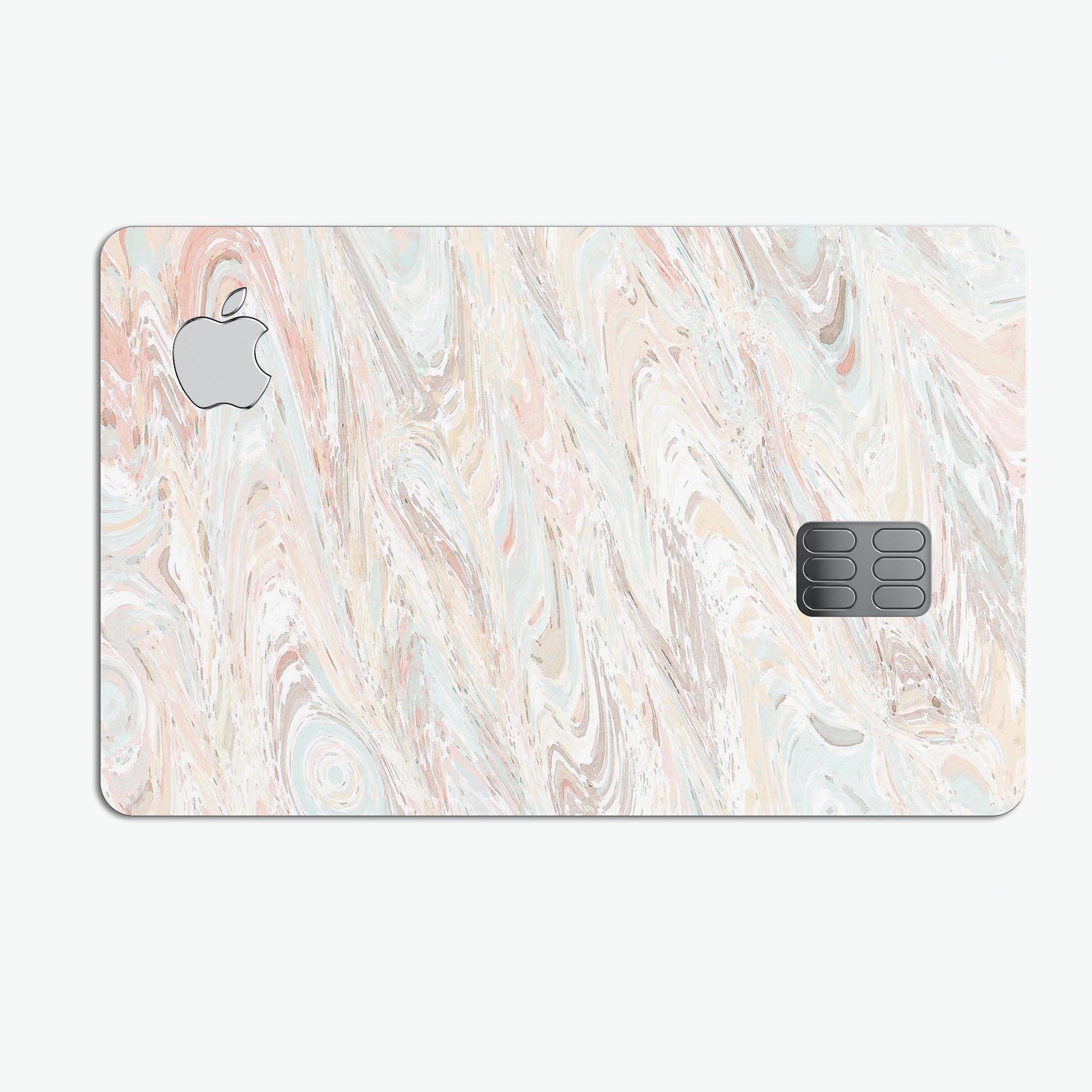 Slate Marble Surface V27 decal skin-kit for Apple Card, showcasing premium vinyl material and stylish marble design.