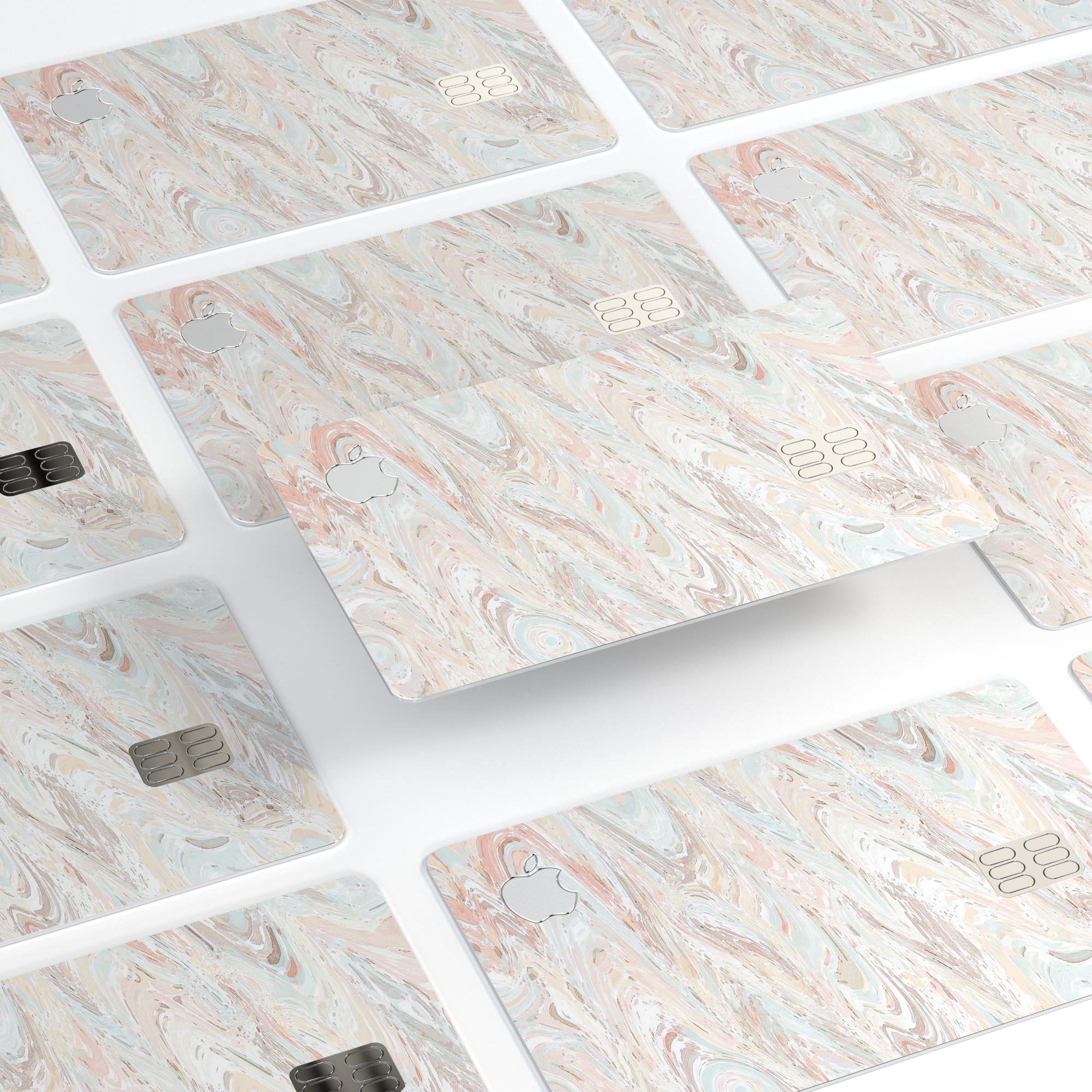 Slate Marble Surface V27 decal skin-kit for Apple Card, showcasing premium vinyl material and stylish marble design.