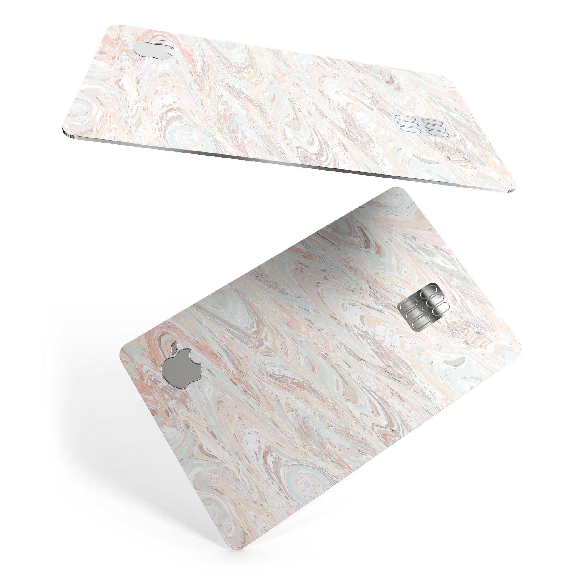 Slate Marble Surface V27 decal skin-kit for Apple Card, showcasing premium vinyl material and stylish marble design.
