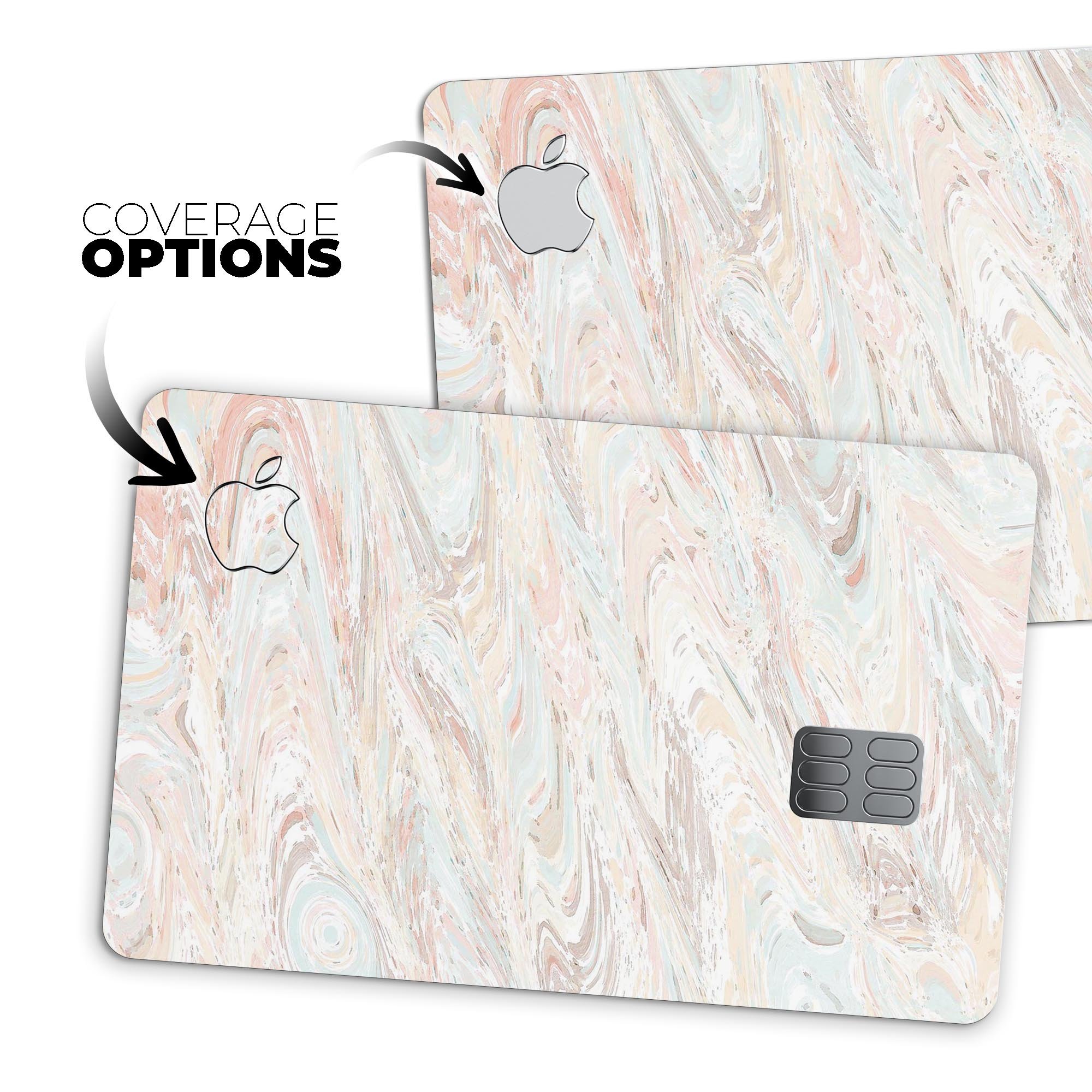 Slate Marble Surface V27 decal skin-kit for Apple Card, showcasing premium vinyl material and stylish marble design.