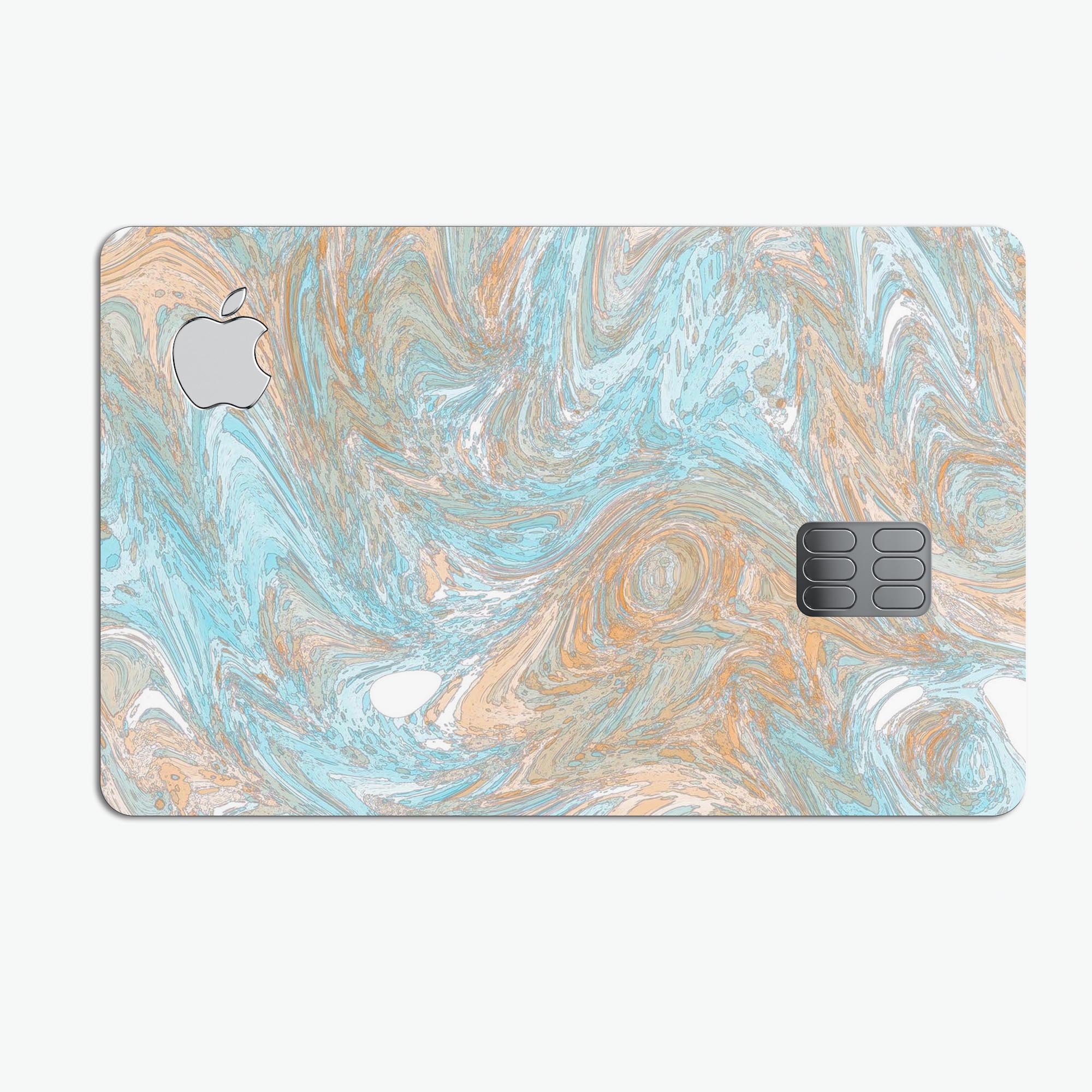 Slate Marble Surface V28 decal skin for Apple Card, showcasing premium vinyl design with marble pattern.
