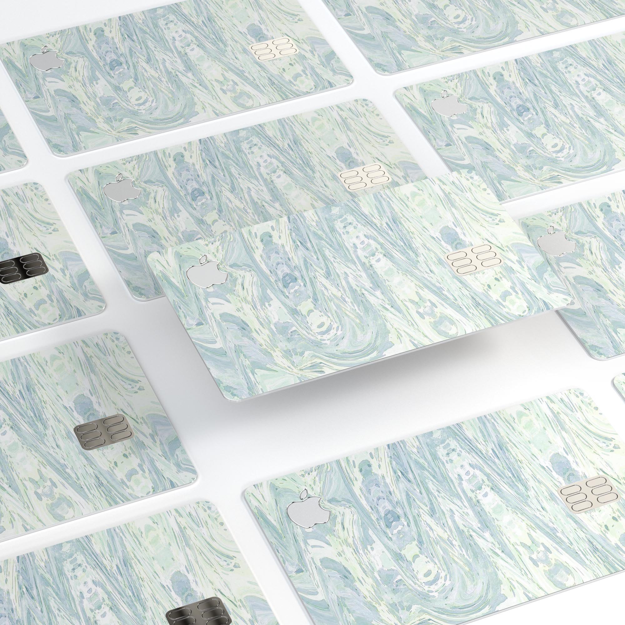 Slate Marble Surface V31 decal skin for Apple Card, showcasing premium vinyl material and stylish marble design.