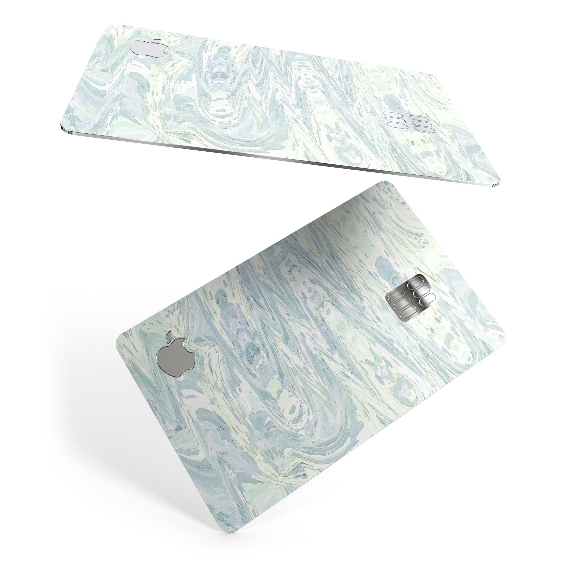 Slate Marble Surface V31 decal skin for Apple Card, showcasing premium vinyl material and stylish marble design.