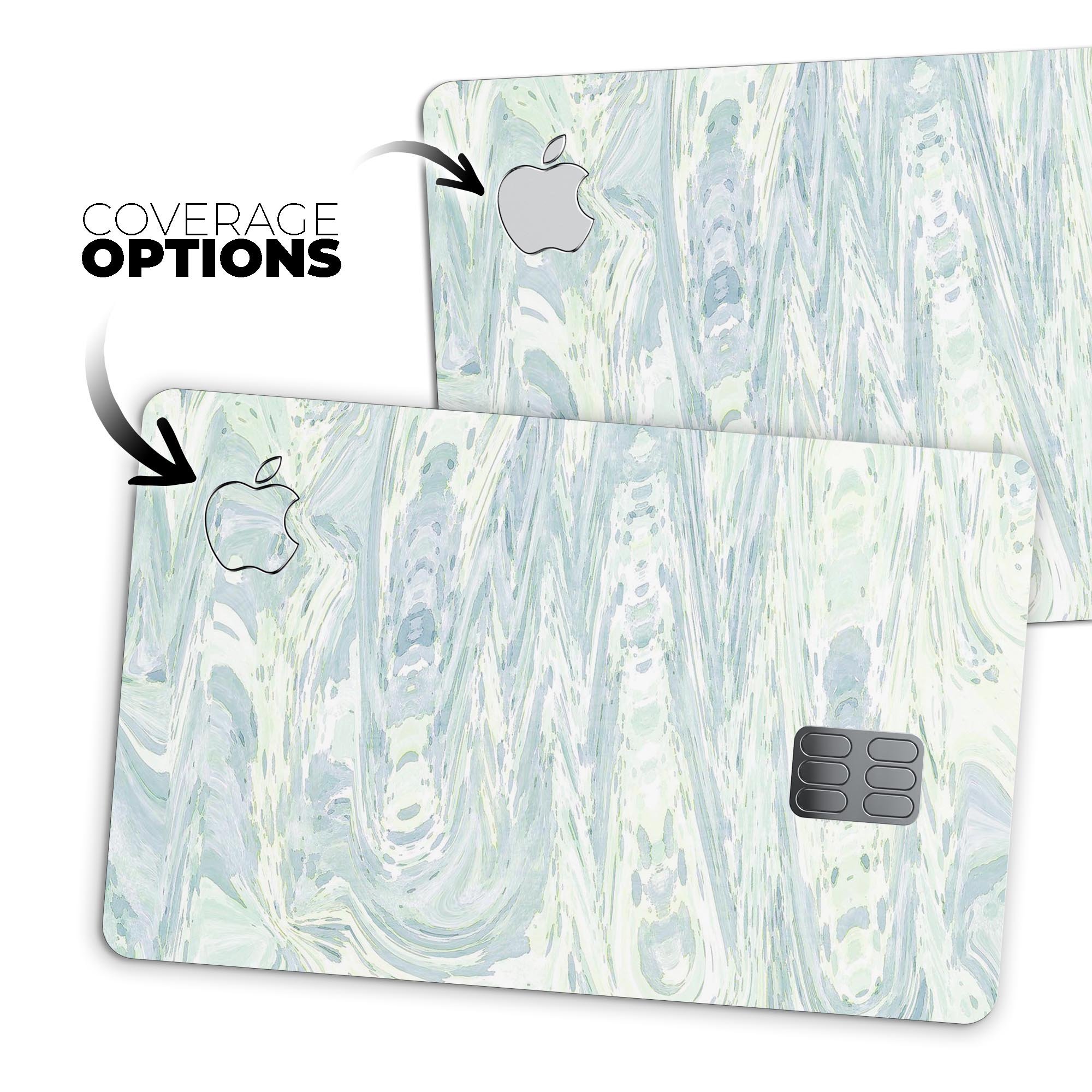 Slate Marble Surface V31 decal skin for Apple Card, showcasing premium vinyl material and stylish marble design.