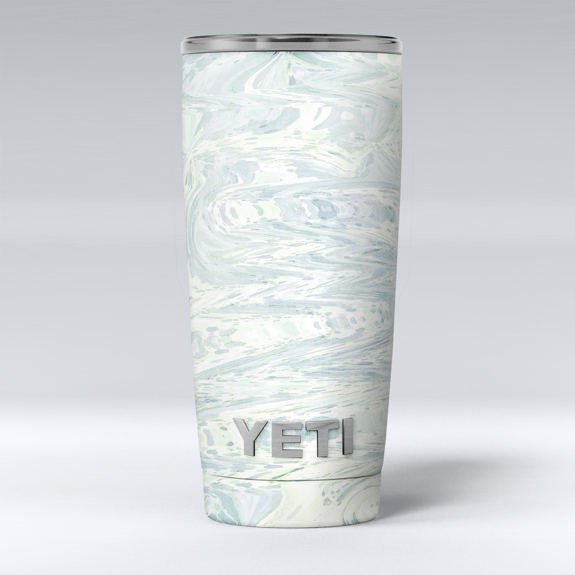 Slate Marble Surface V31 skin decal vinyl wrap kit for Yeti Cooler, showcasing a stylish marble design.