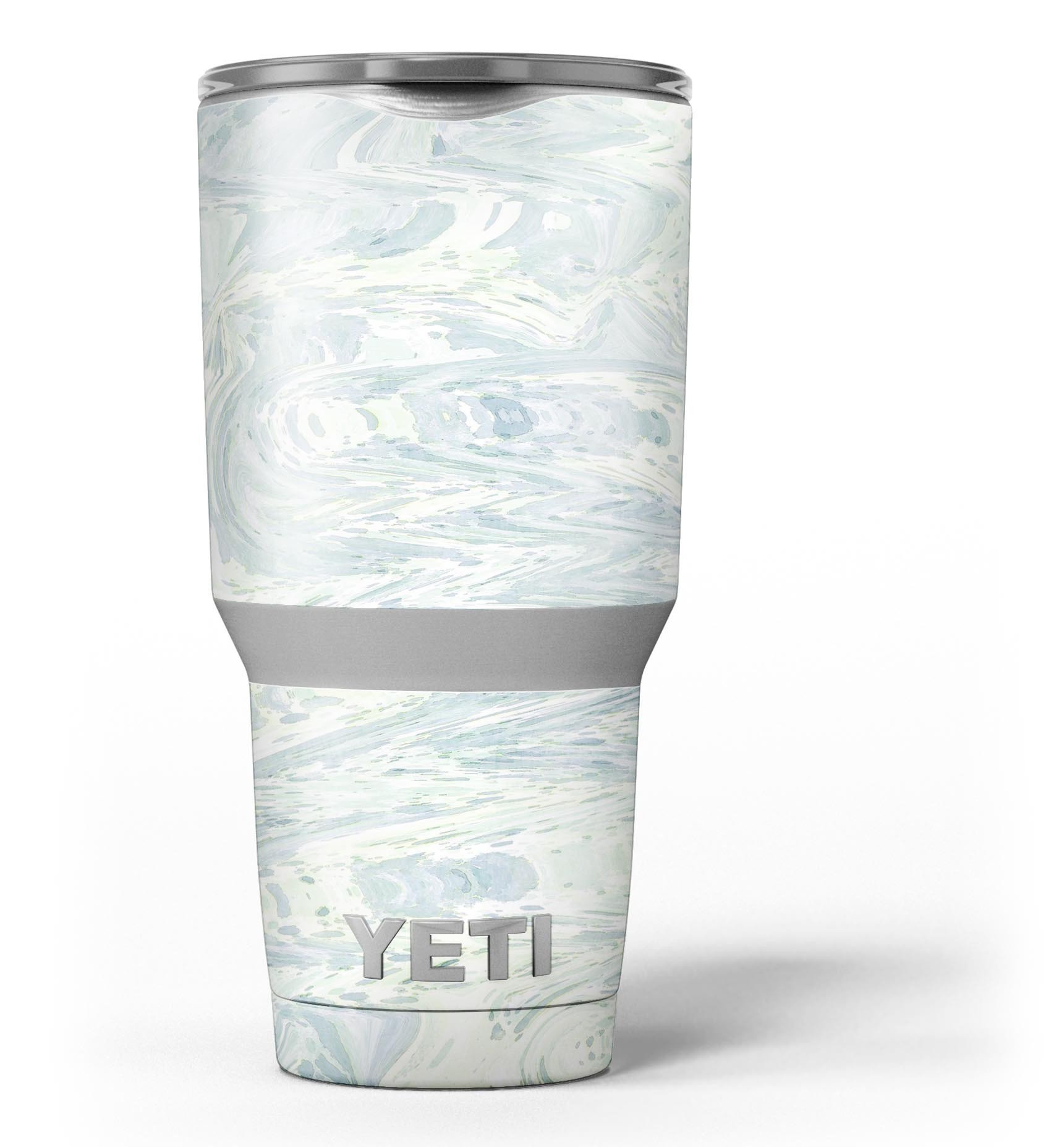 Slate Marble Surface V31 skin decal vinyl wrap kit for Yeti Cooler, showcasing a stylish marble design.