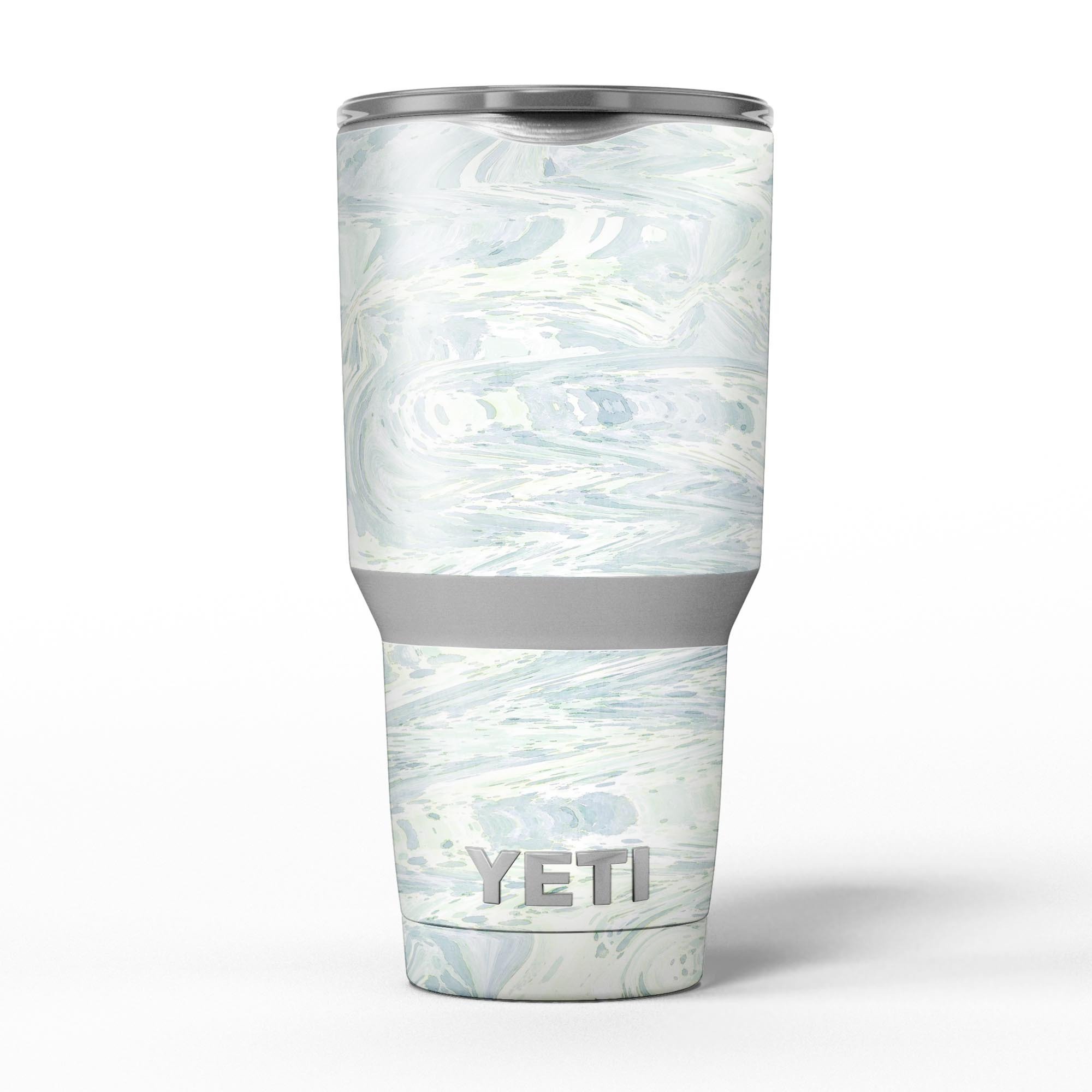 Slate Marble Surface V31 skin decal vinyl wrap kit for Yeti Cooler, showcasing a stylish marble design.