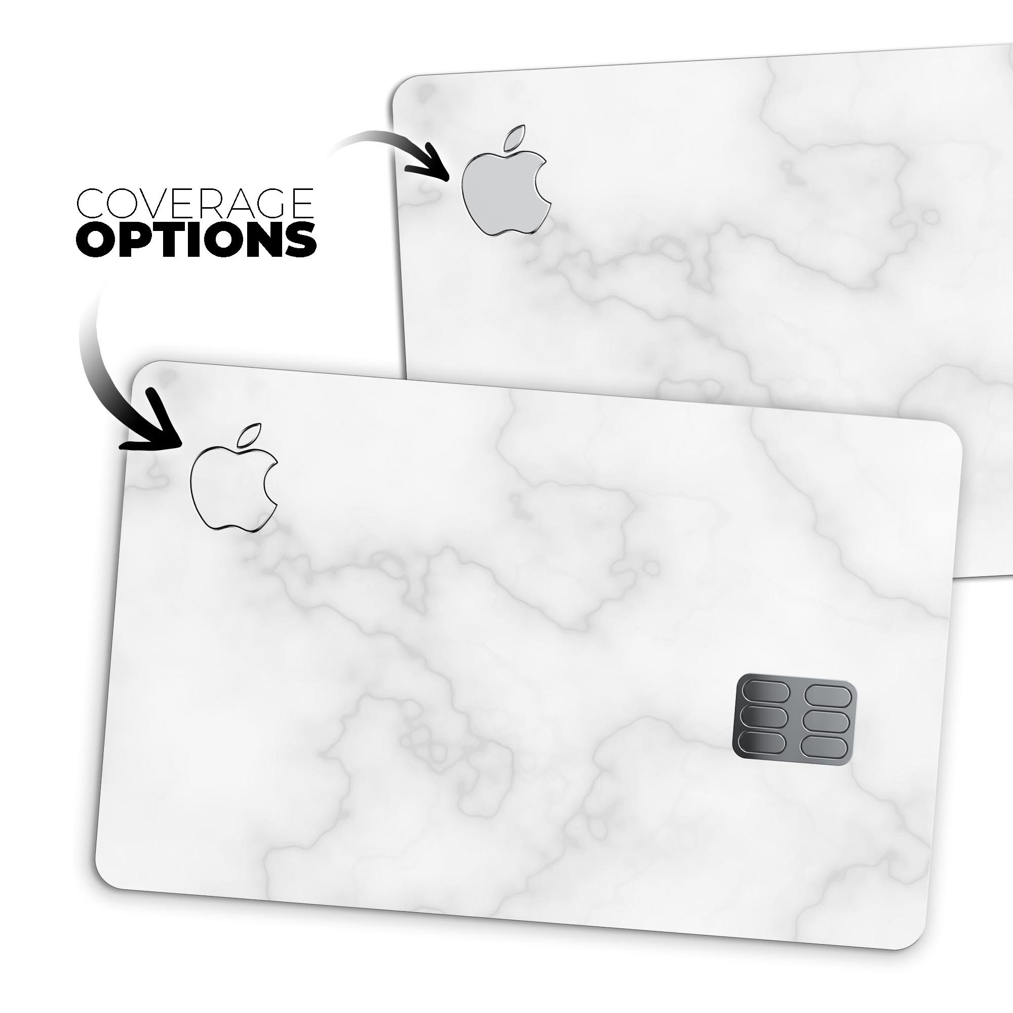 Slate Marble Surface V49 decal skin kit for Apple Card, showcasing premium vinyl material and stylish marble design.