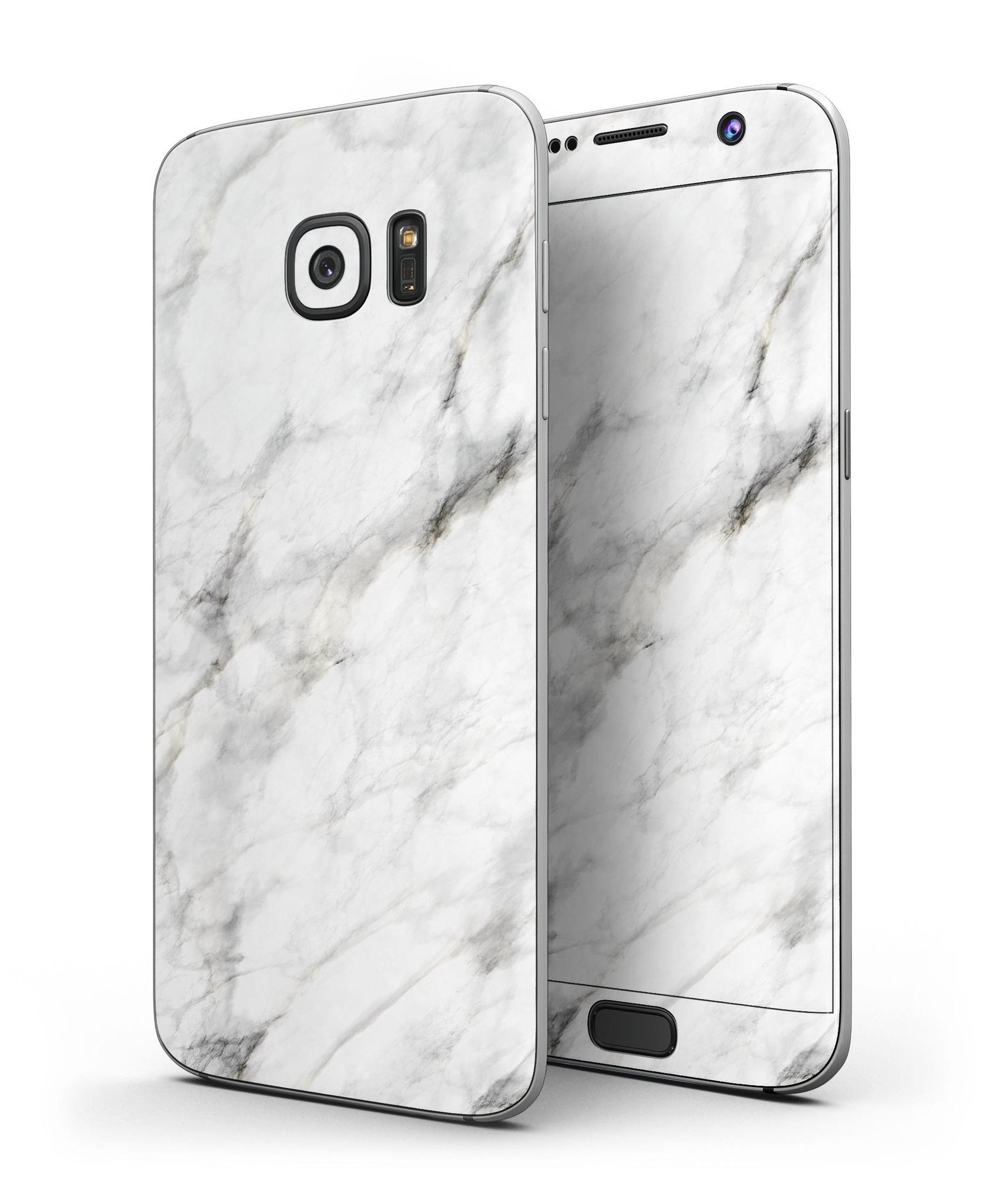 Slate Marble Surface V5 skin kit for Samsung Galaxy S7, showcasing a stylish marble design with precision cuts for a perfect fit.