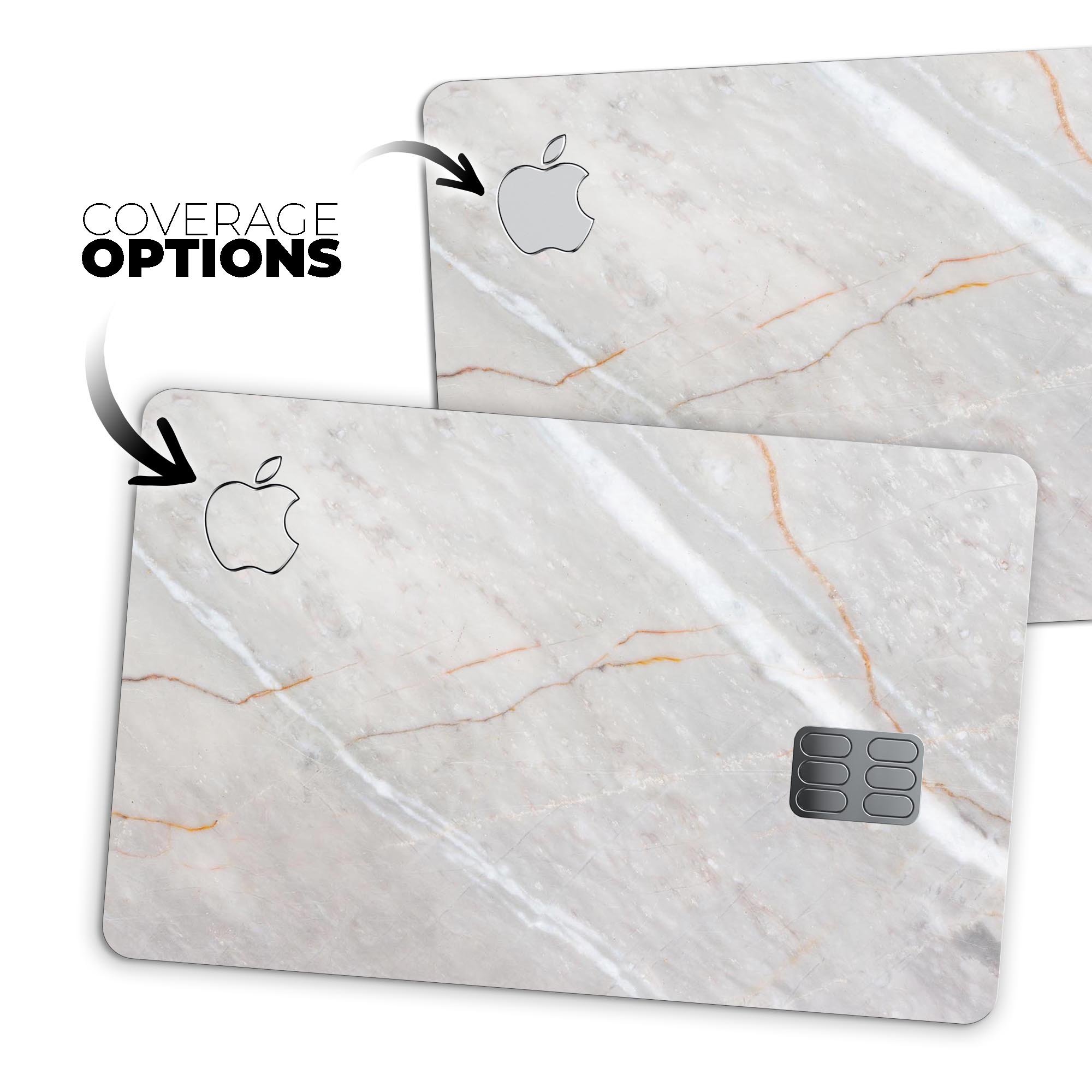 Slate Marble Surface V8 decal skin for Apple Card, showcasing premium vinyl design with marble pattern.