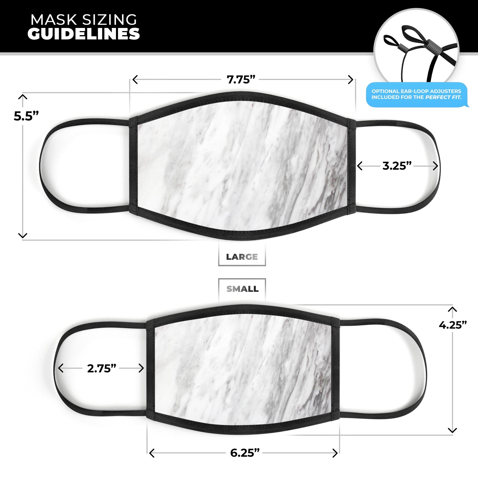 Slate Marble Surface V9 mouth cover featuring a stylish design, adjustable ear-loops, and a soft cotton interior, perfect for everyday use.