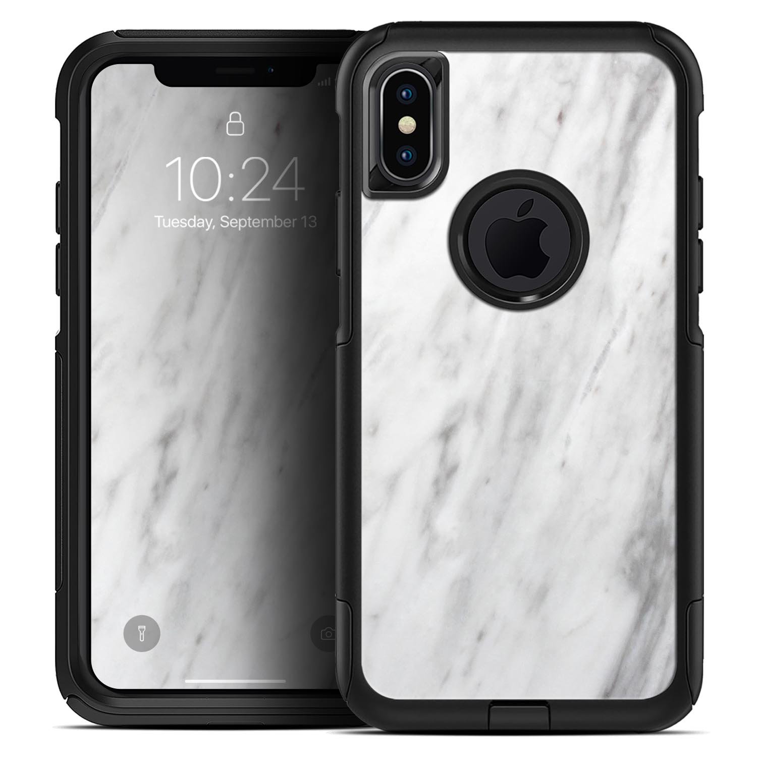 Slate Marble Surface V9 Skin Kit for iPhone OtterBox Cases featuring a stylish marble design and premium 3M materials.
