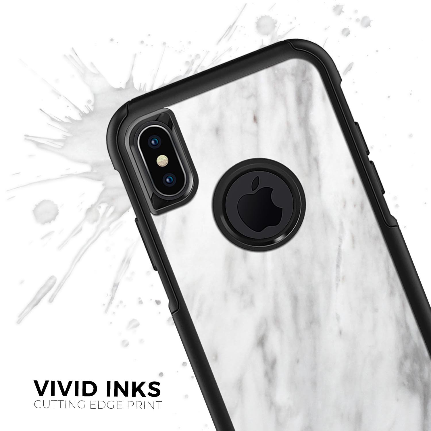Slate Marble Surface V9 Skin Kit for iPhone OtterBox Cases featuring a stylish marble design and premium 3M materials.