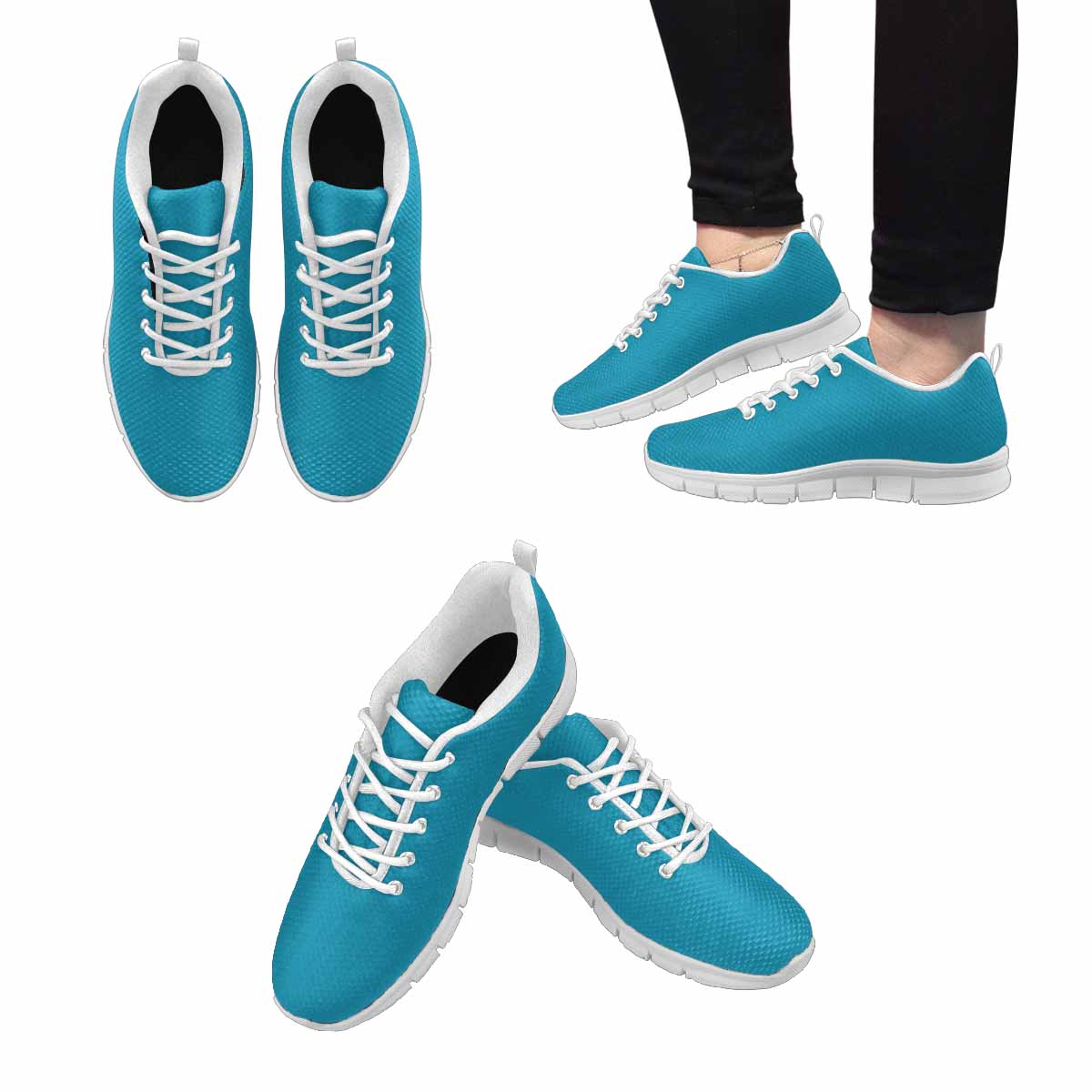 Blue Green Sneakers for Men designed for running, featuring a durable outsole and breathable mesh material.