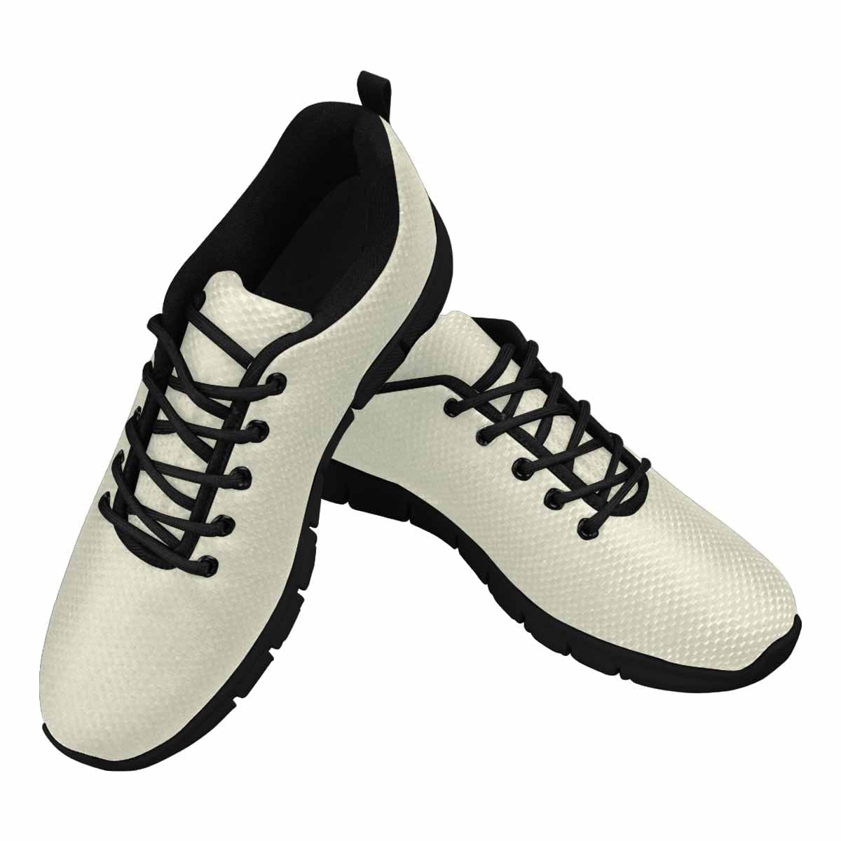 Beige sneakers for women featuring a durable outsole and soft mesh material, designed for comfort and style.