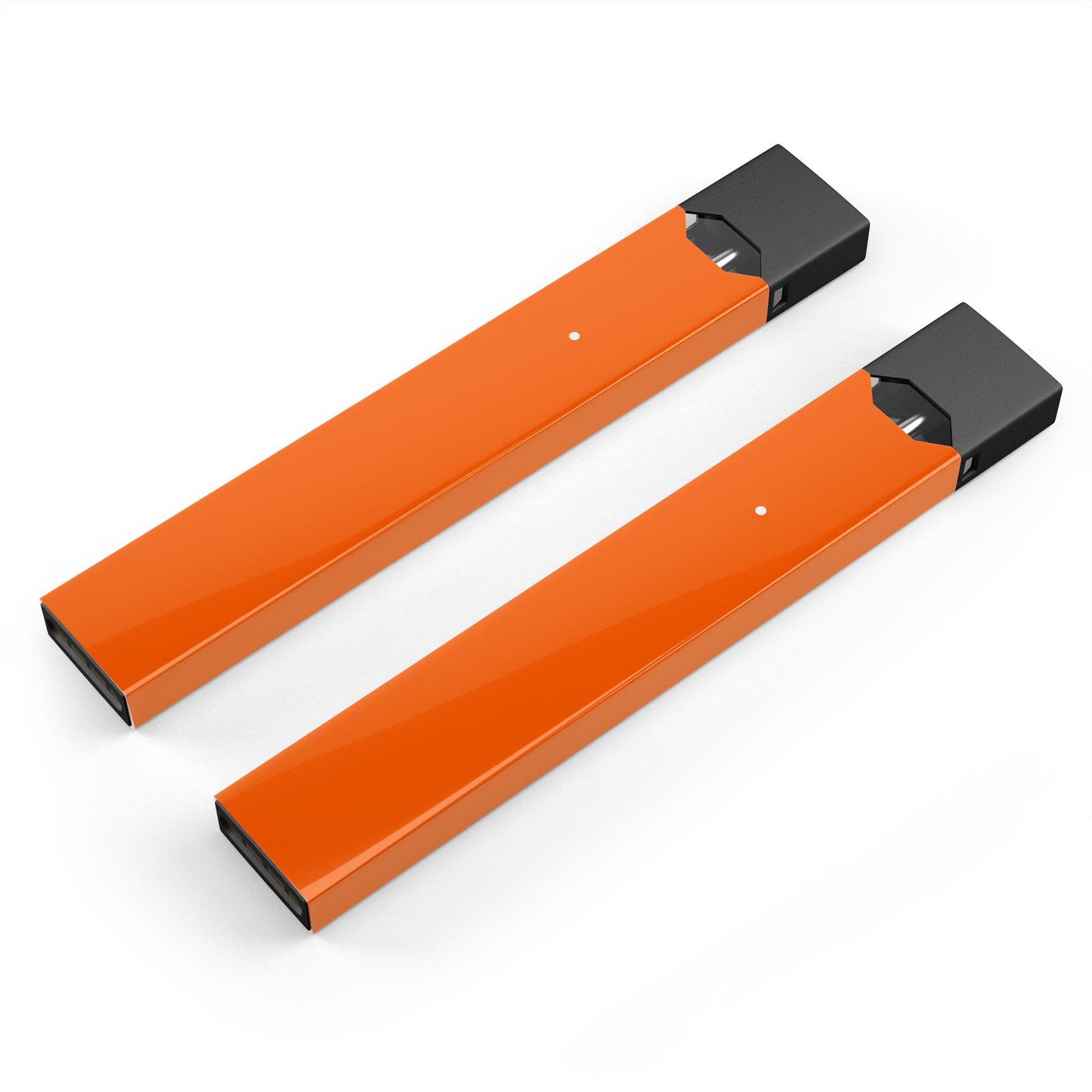 Solid Burnt Orange skin-wrap sticker designed for JUUL vaping device, showcasing vibrant color and precision cut.