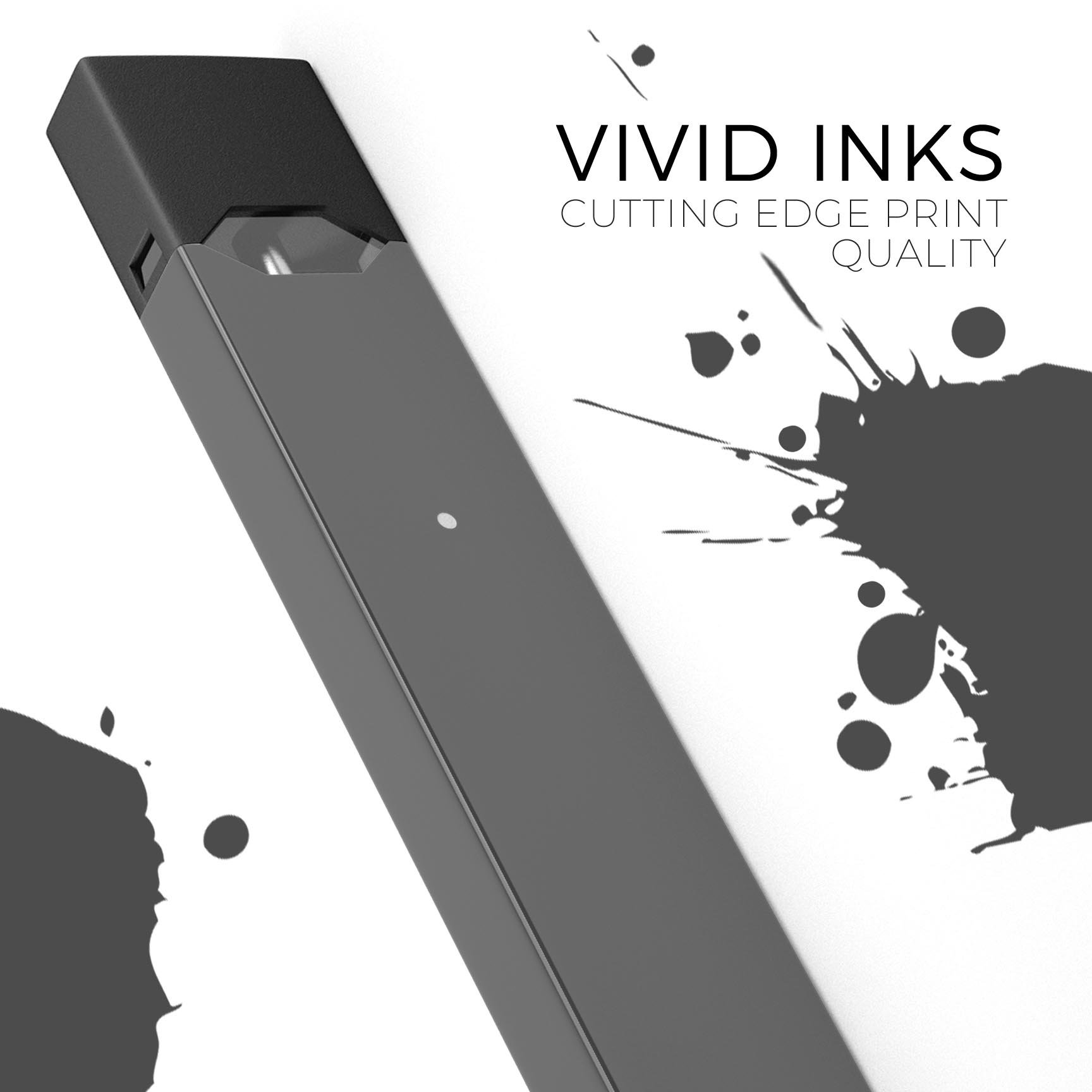 Solid Dark Gray Premium Decal Skin-Wrap Sticker designed for JUUL vaping device, showcasing a sleek and stylish appearance.