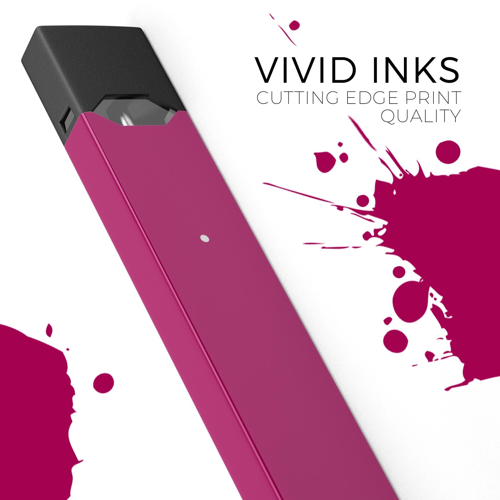 Solid Dark Pink V2 skin-wrap sticker designed for JUUL vaping device, showcasing vibrant color and precision cut.