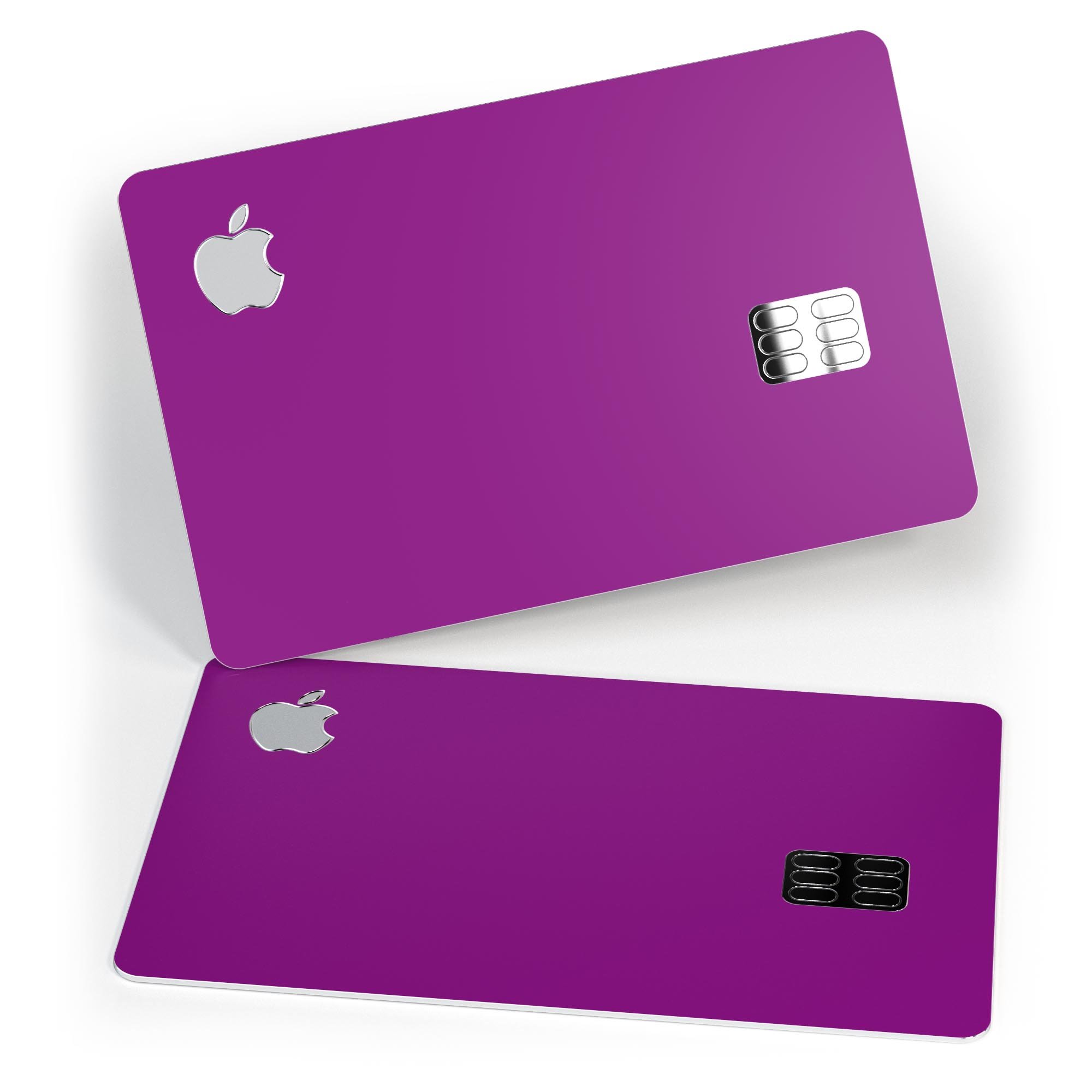 Solid Dark Purple Premium Protective Decal Skin-Kit for Apple Card, showcasing its sleek design and high-quality finish.