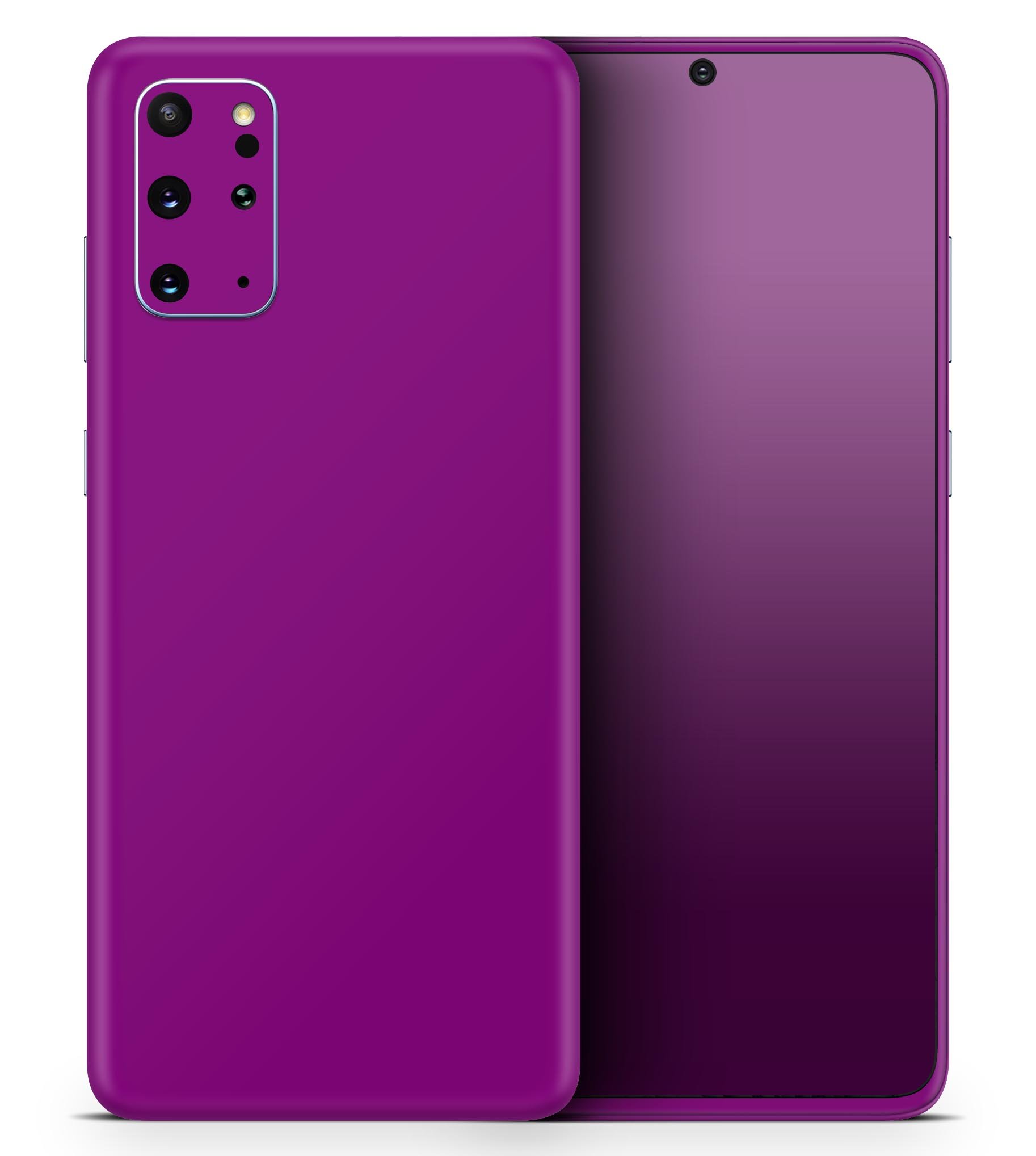 Solid Dark Purple Skin-Kit for Samsung Galaxy S20, showcasing a sleek design and premium vinyl material.