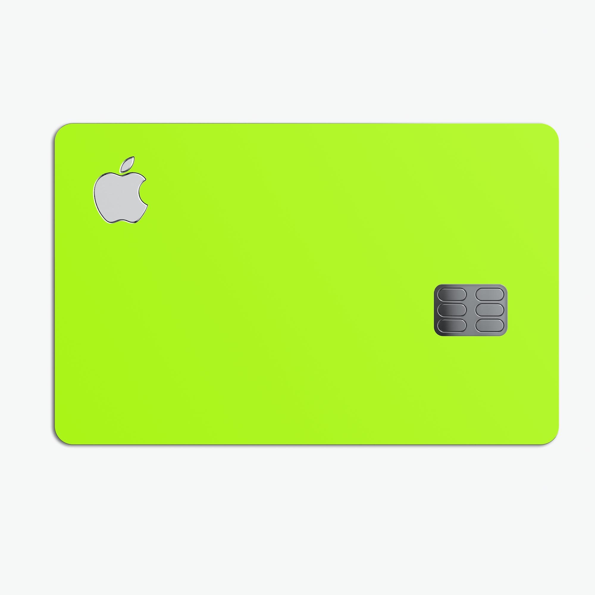 Solid Green V3 decal skin for Apple Card, showcasing premium vinyl finish and bubble-free installation.
