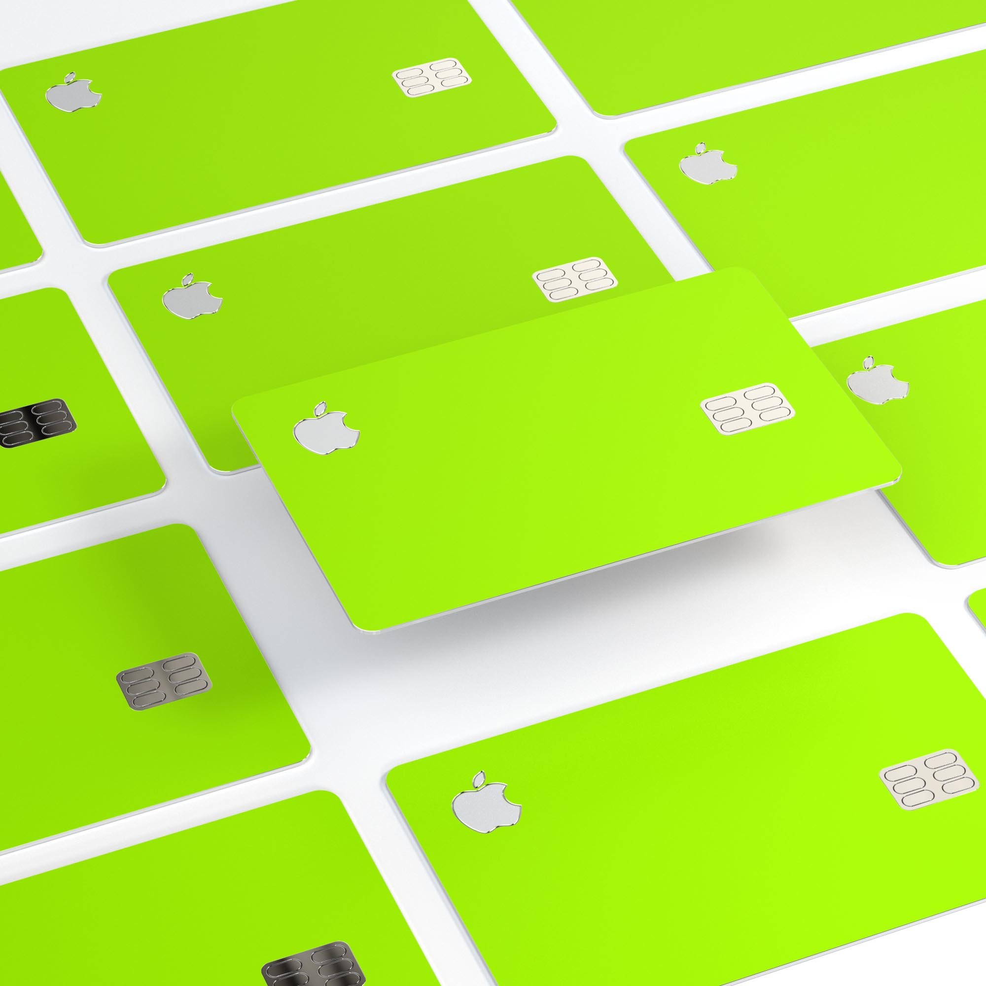 Solid Green V3 decal skin for Apple Card, showcasing premium vinyl finish and bubble-free installation.