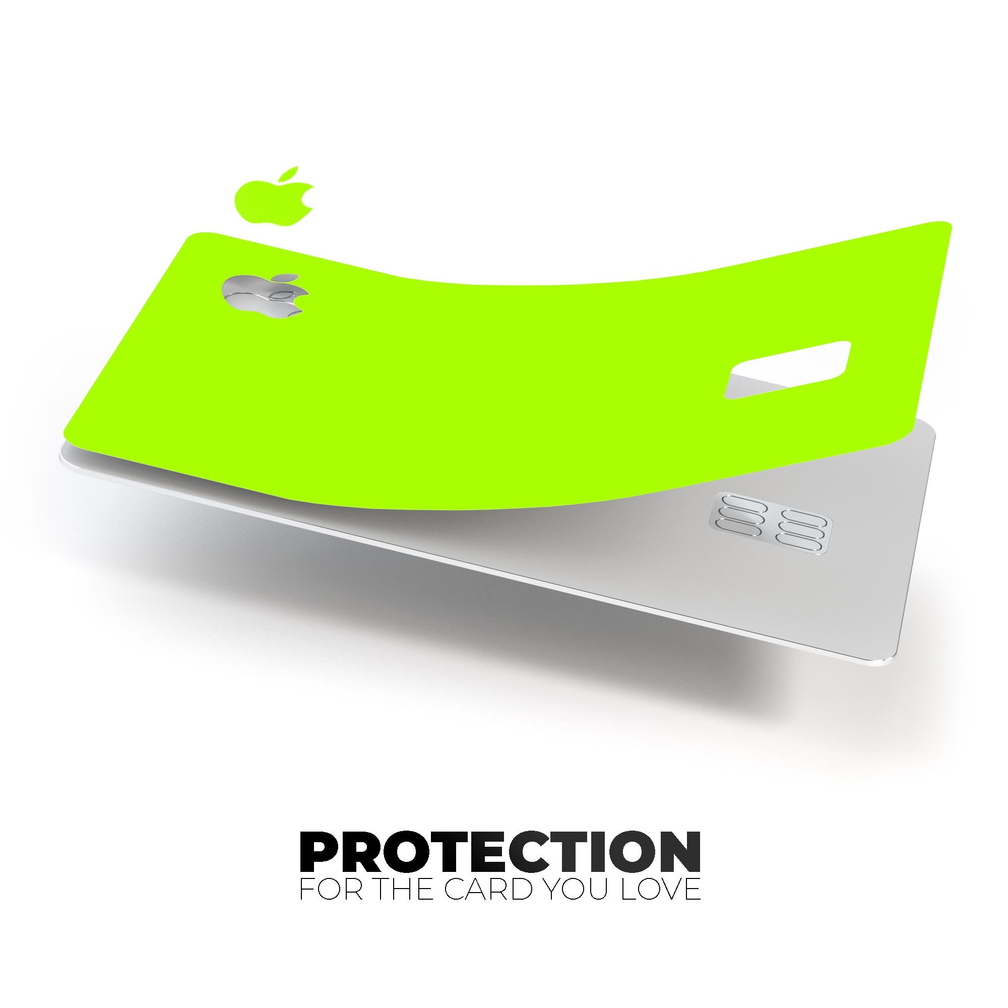 Solid Green V3 decal skin for Apple Card, showcasing premium vinyl finish and bubble-free installation.
