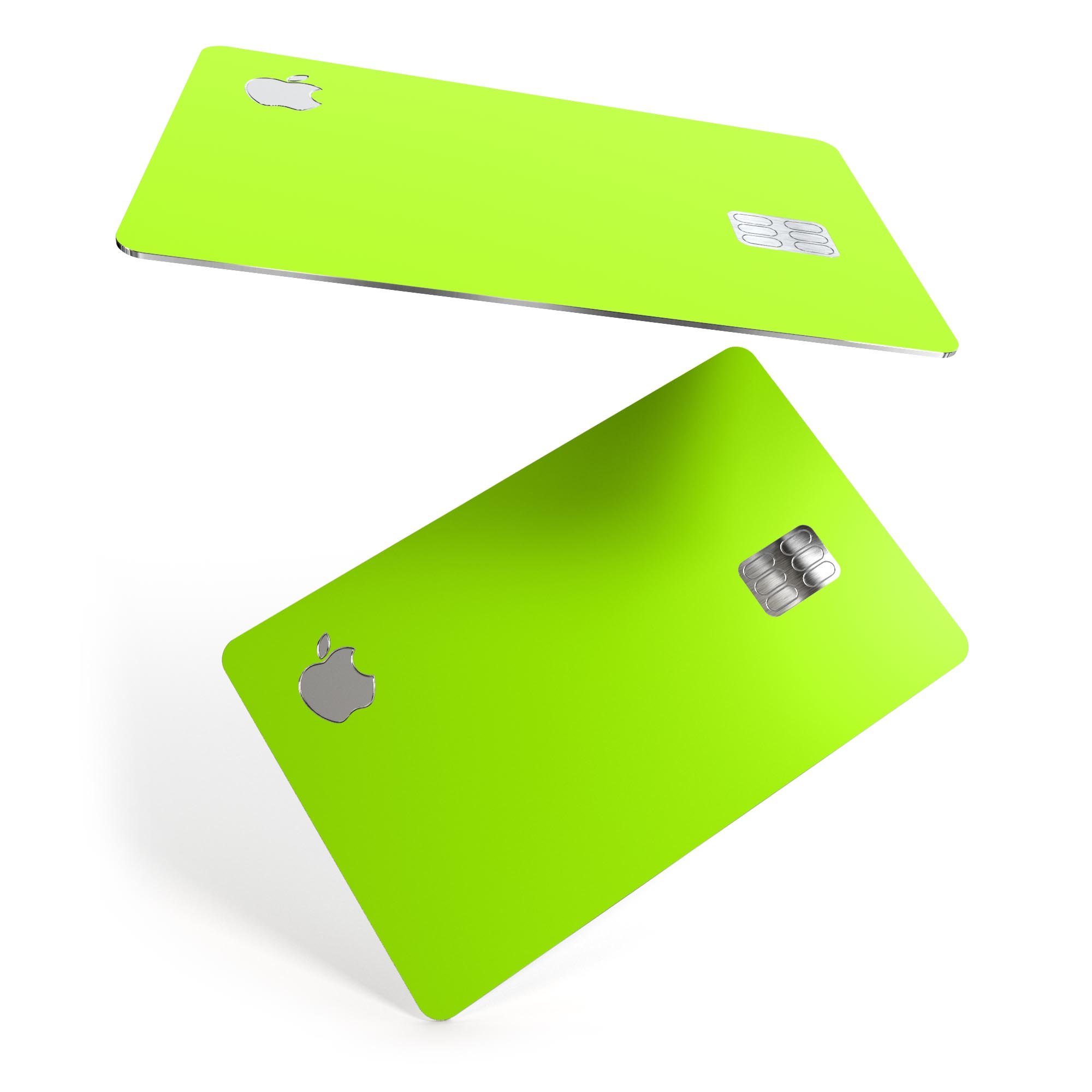 Solid Green V3 decal skin for Apple Card, showcasing premium vinyl finish and bubble-free installation.