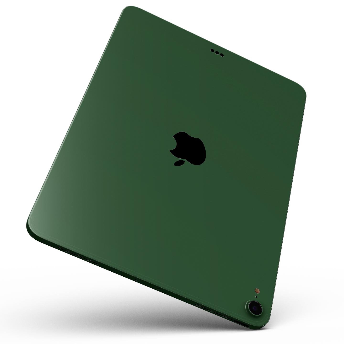 Solid Hunter Green full body skin decal for Apple iPad Pro, showcasing its sleek design and premium 3M material.
