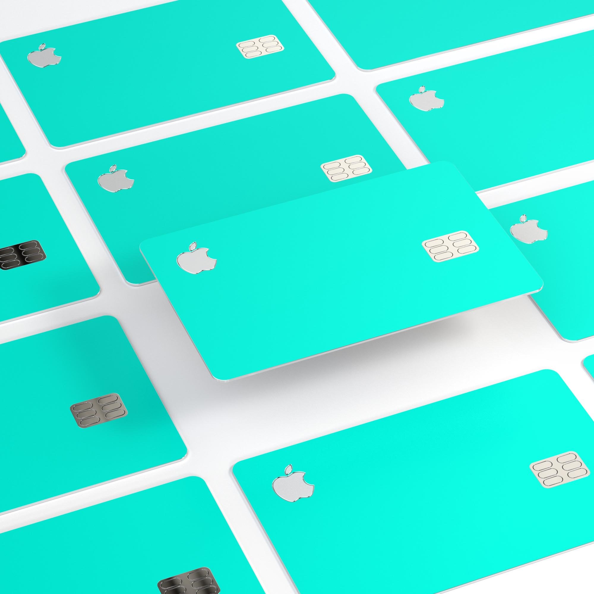 Solid Mint V2 decal skin for Apple Card, showcasing premium vinyl protection with a sleek design.