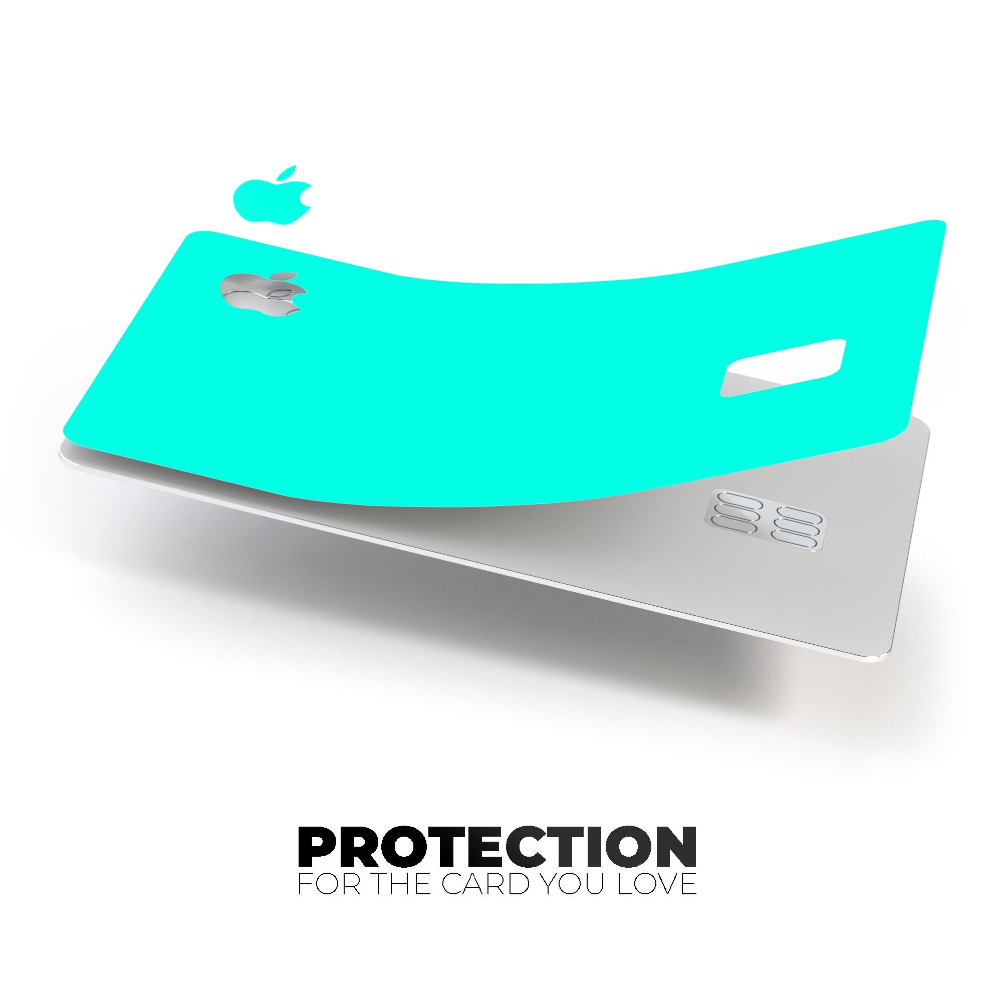 Solid Mint V2 decal skin for Apple Card, showcasing premium vinyl protection with a sleek design.