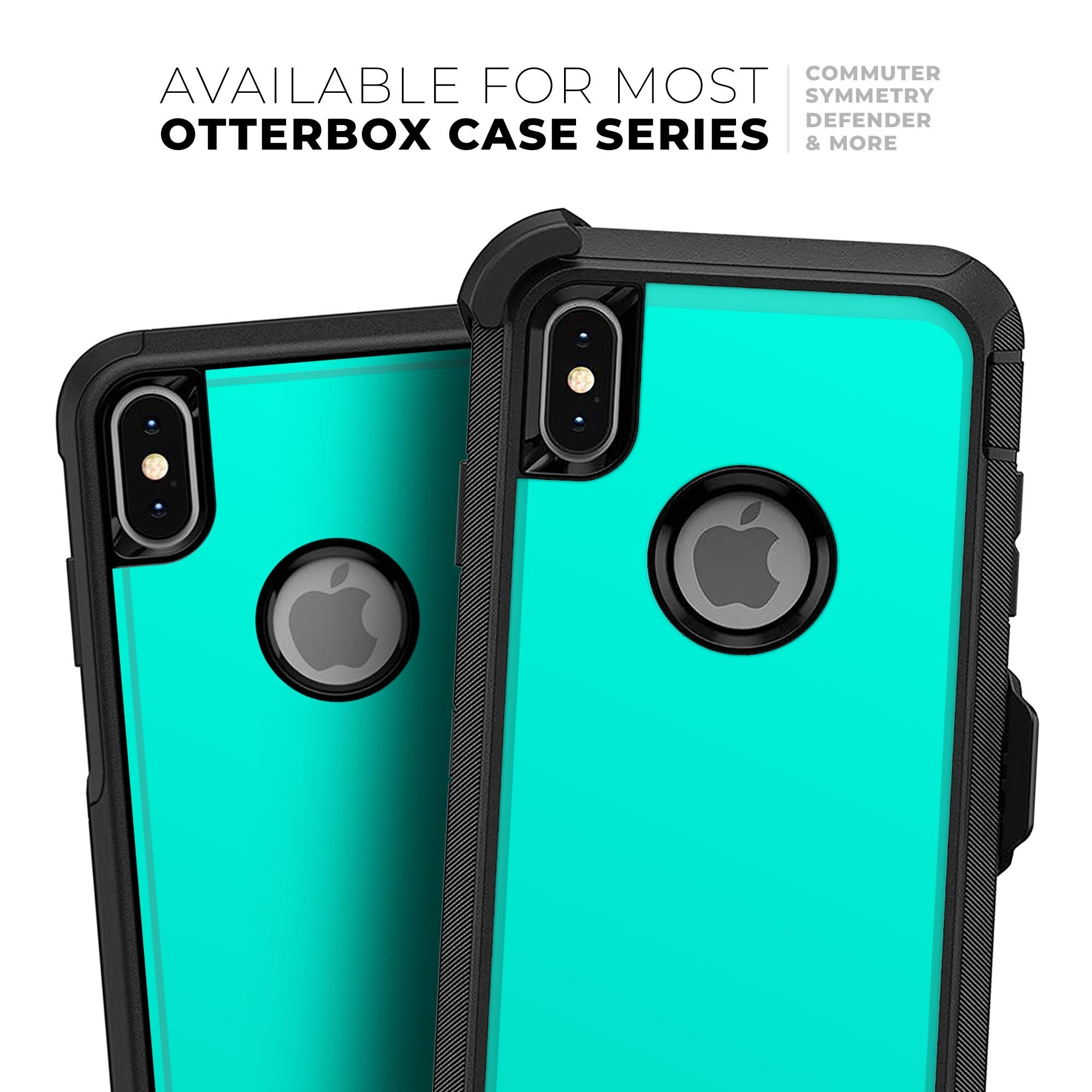 Solid Mint V2 Skin Kit for iPhone OtterBox Cases featuring a sleek mint design and premium 3M materials.