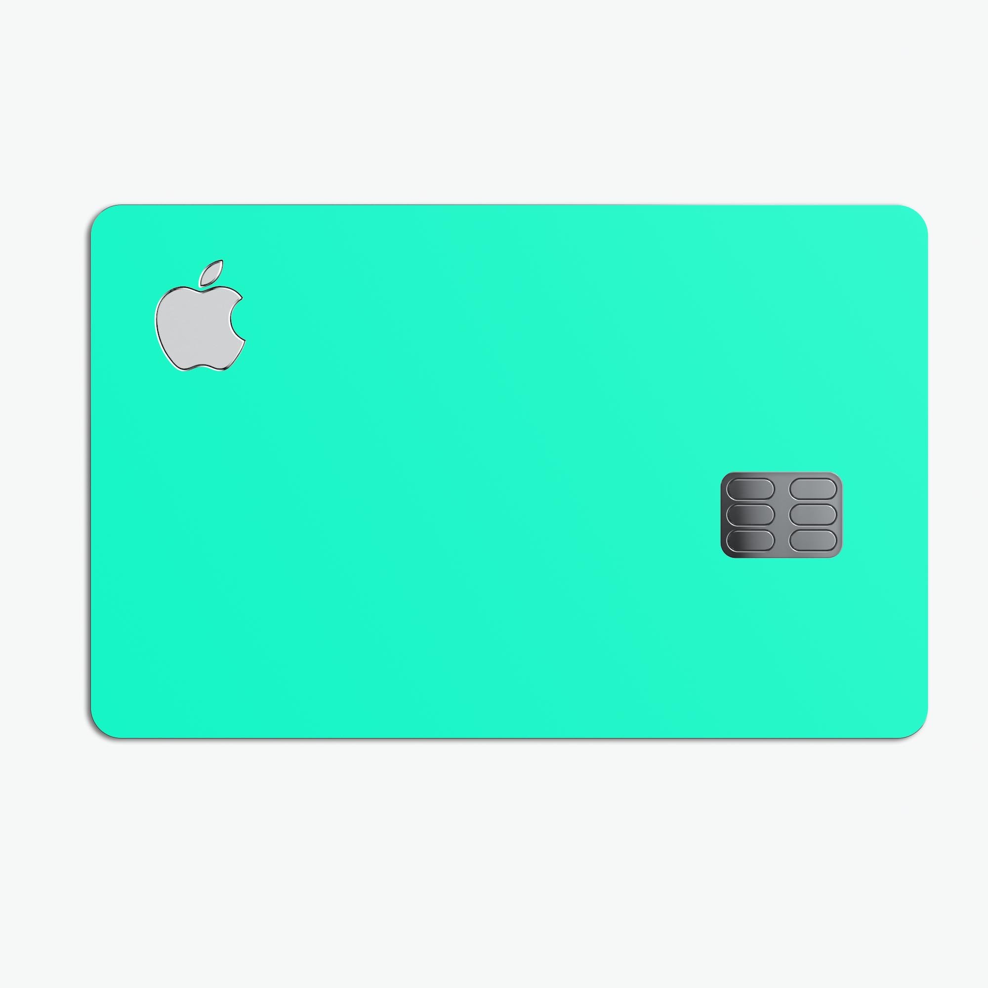 Solid Mint V3 decal skin-kit for Apple Credit Card, showcasing premium vinyl protection and stylish finishes.