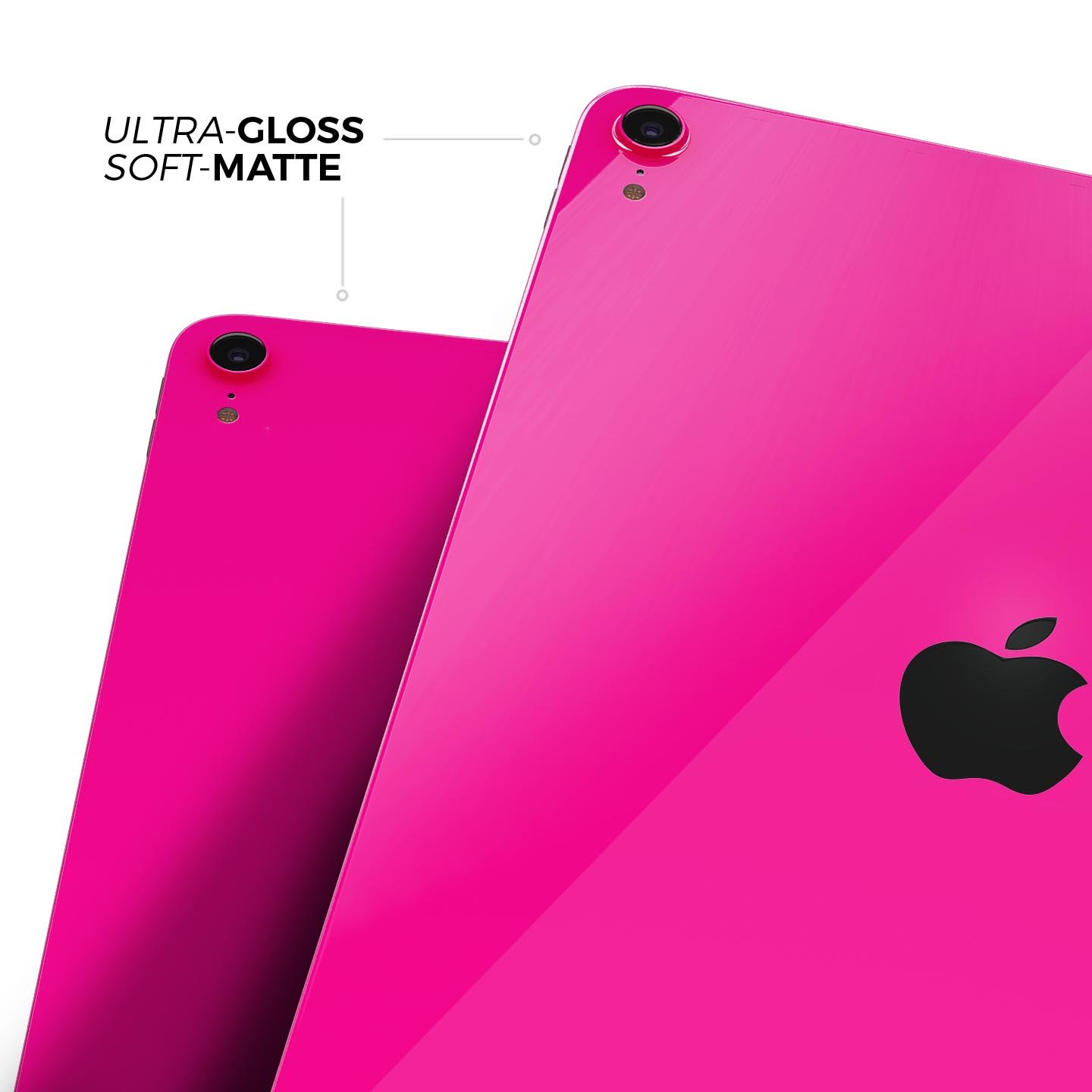 Solid Pink V2 Full Body Skin Decal for Apple iPad Pro 12.9", showcasing its vibrant color and sleek design.